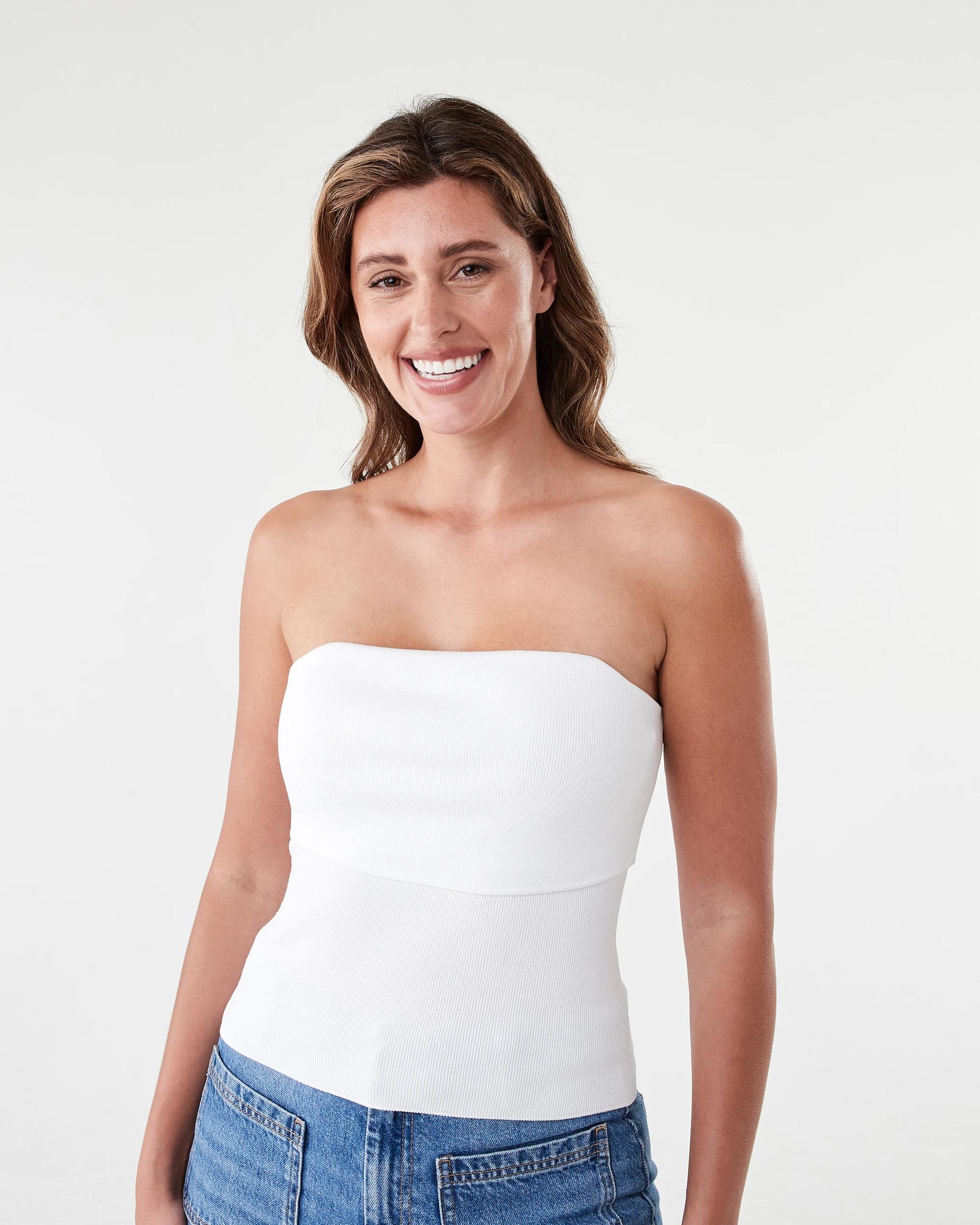 1 Fitted Bandeau Top White, 1 of 7