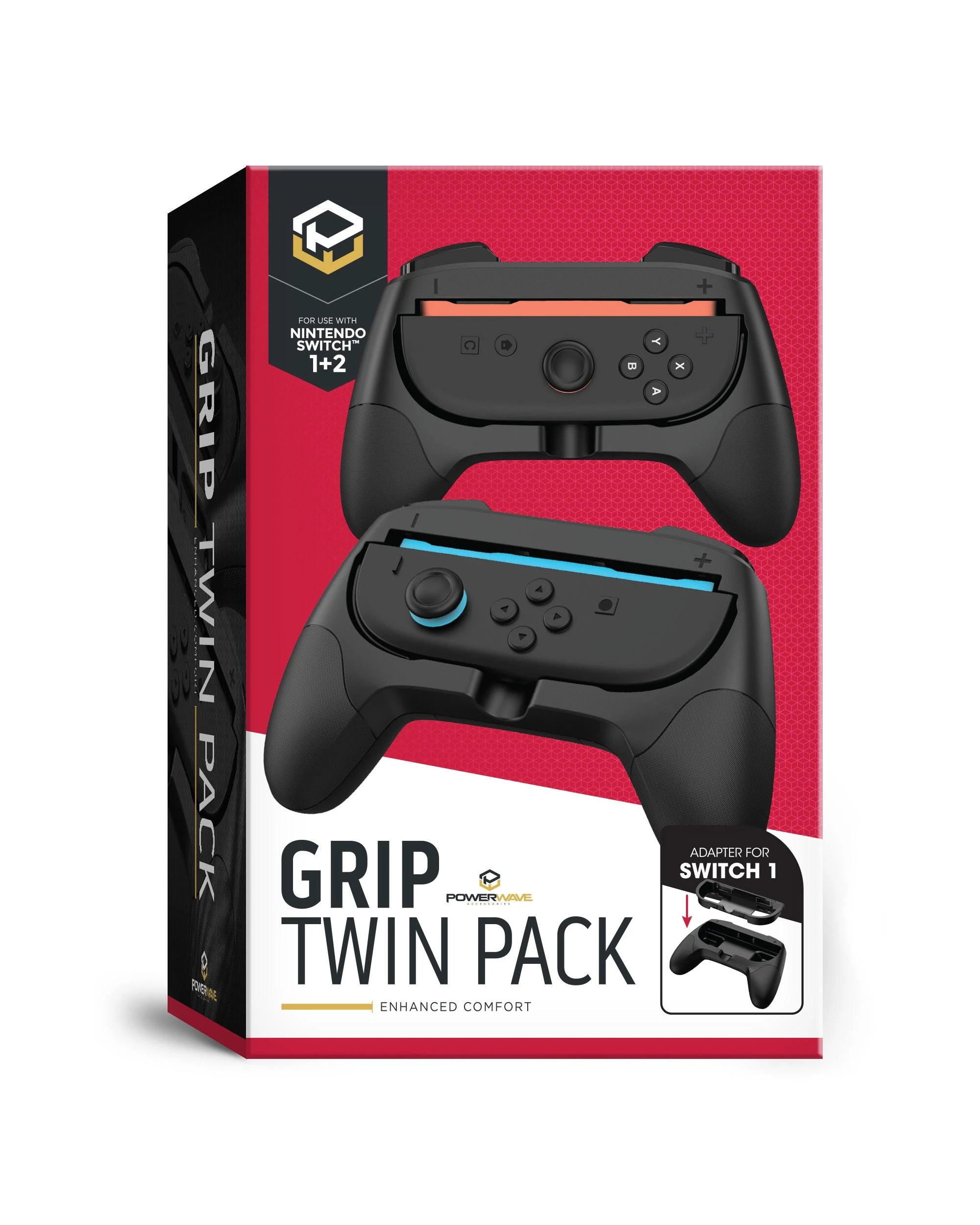 1 Powerwave Grip Twin Pack for Nintendo Switch and Nintendo Switch 2 - Black, 1 of 8