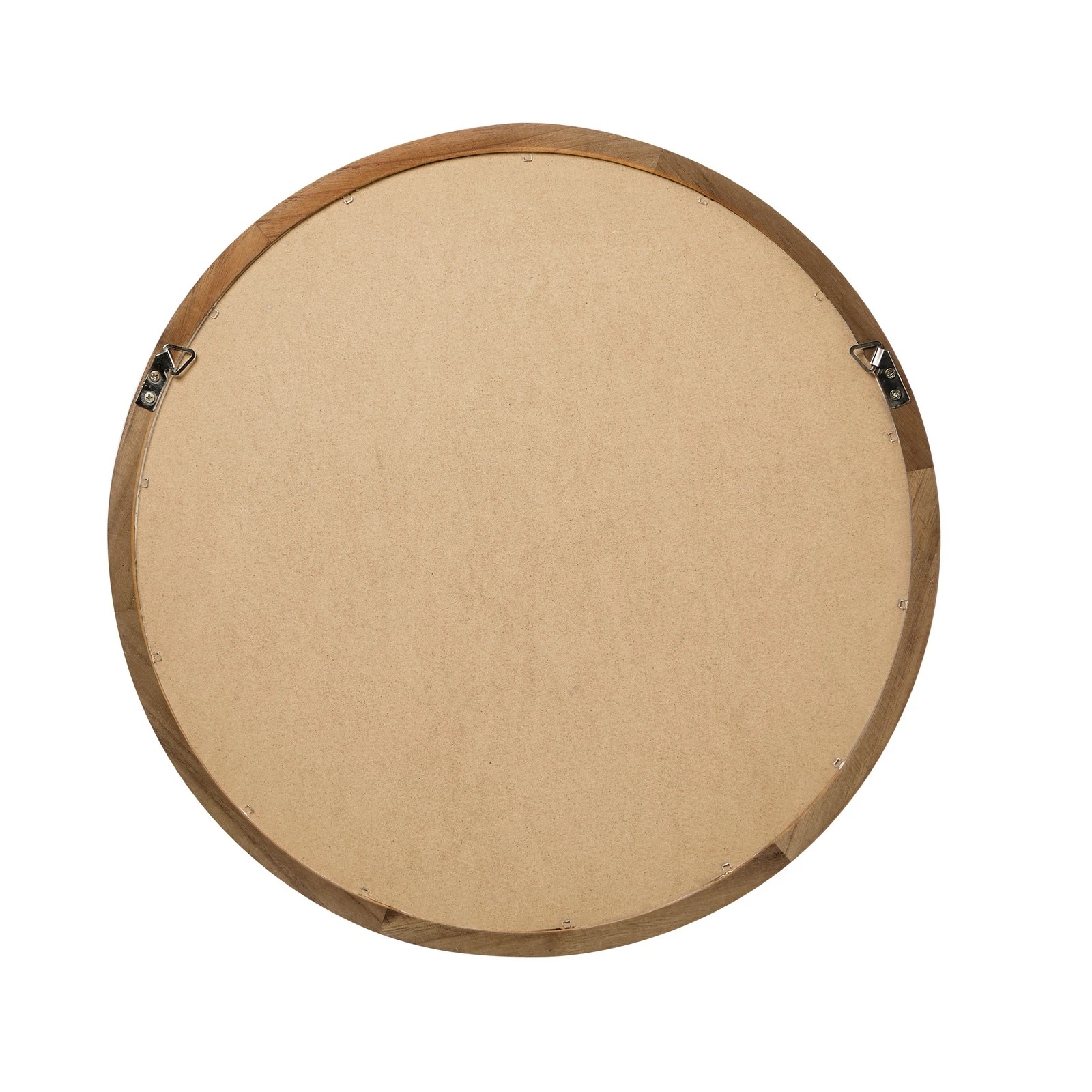 6 Oikiture Wall Mirrors 90cm Round Large Makeup Mirror Bathroom Home Decor - Brown, 6 of 7