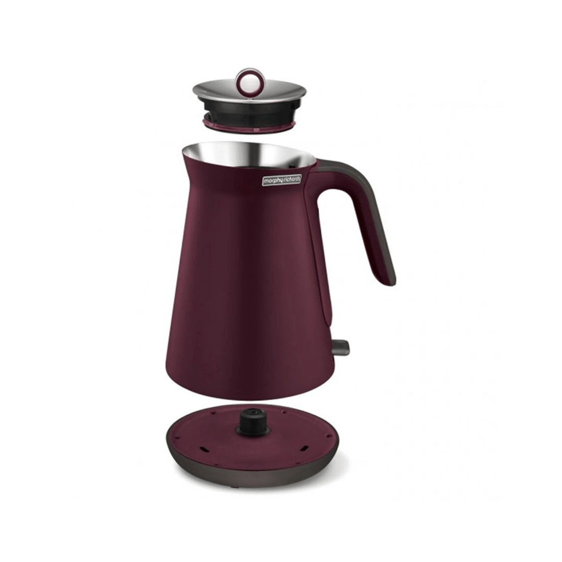 3 Morphy Richards 1.5l 2200w Cordless Water Kettle  Aspect W/blk Chrome Base - Red, 3 of 6