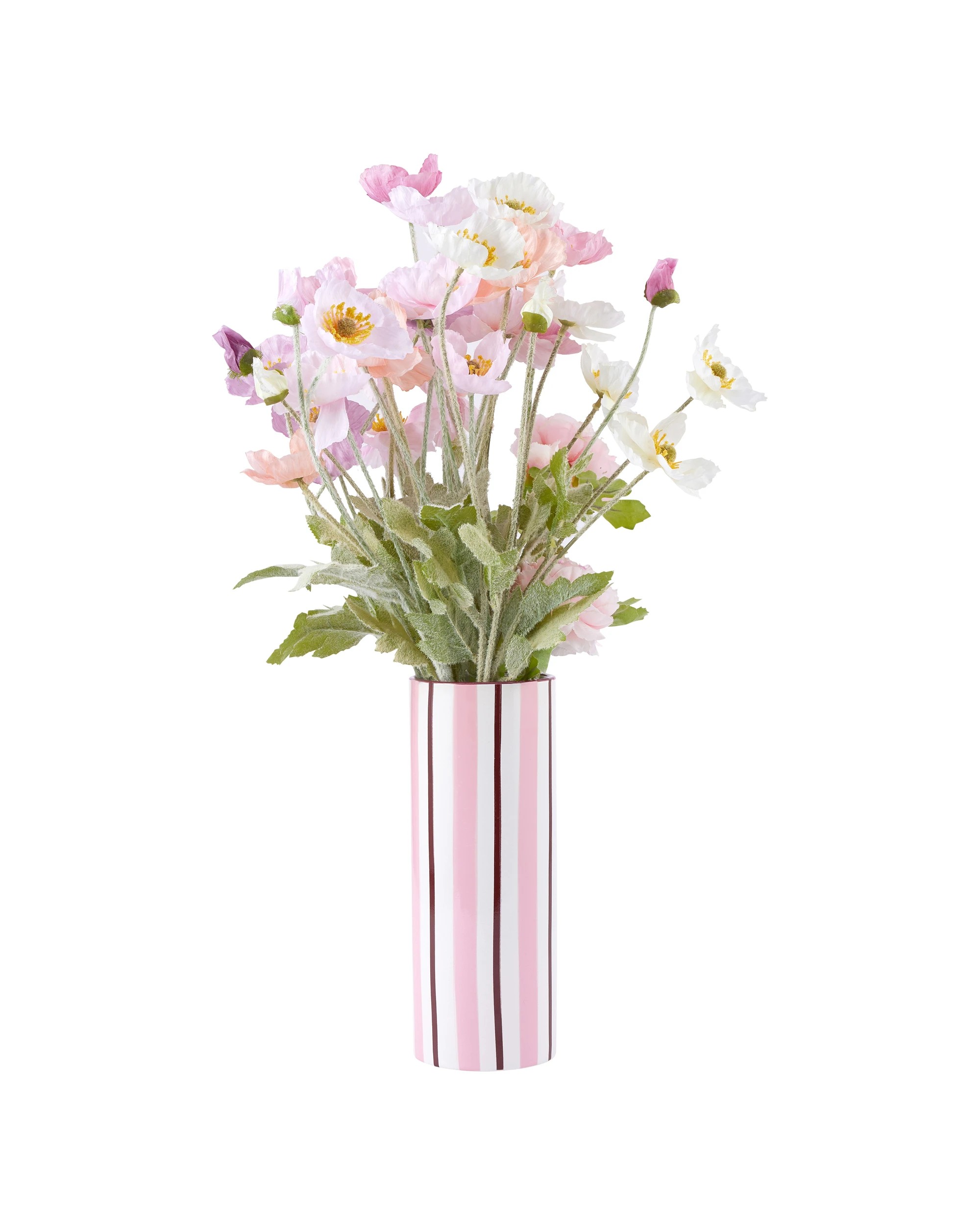 2 Pink Stripe Ceramic Vase, 2 of 5