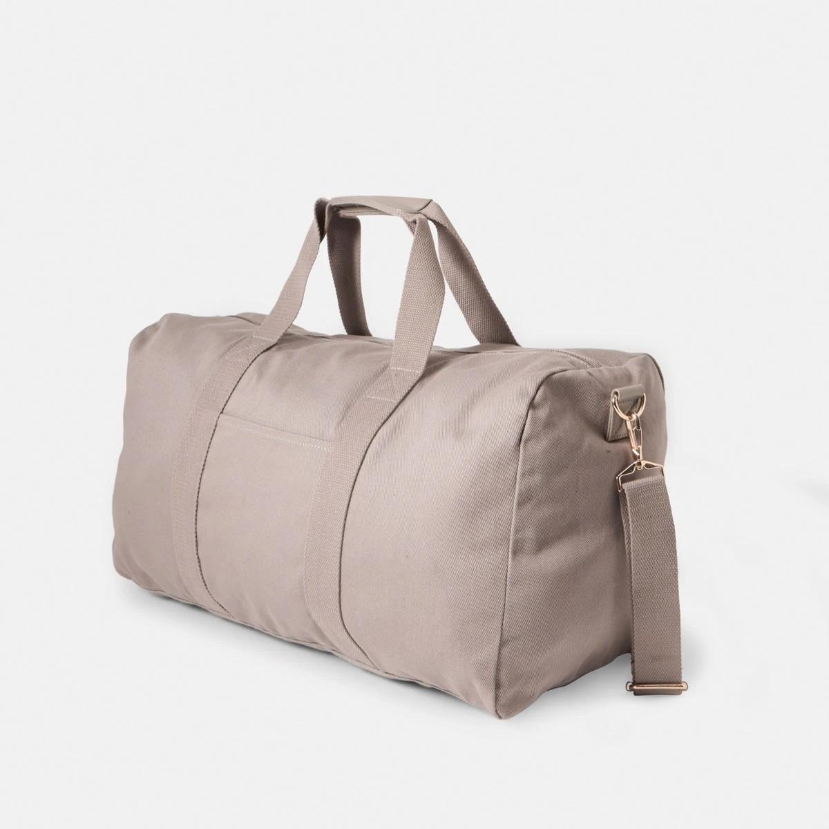 2 Canvas Weekender Bag Taupe Brn, 2 of 6