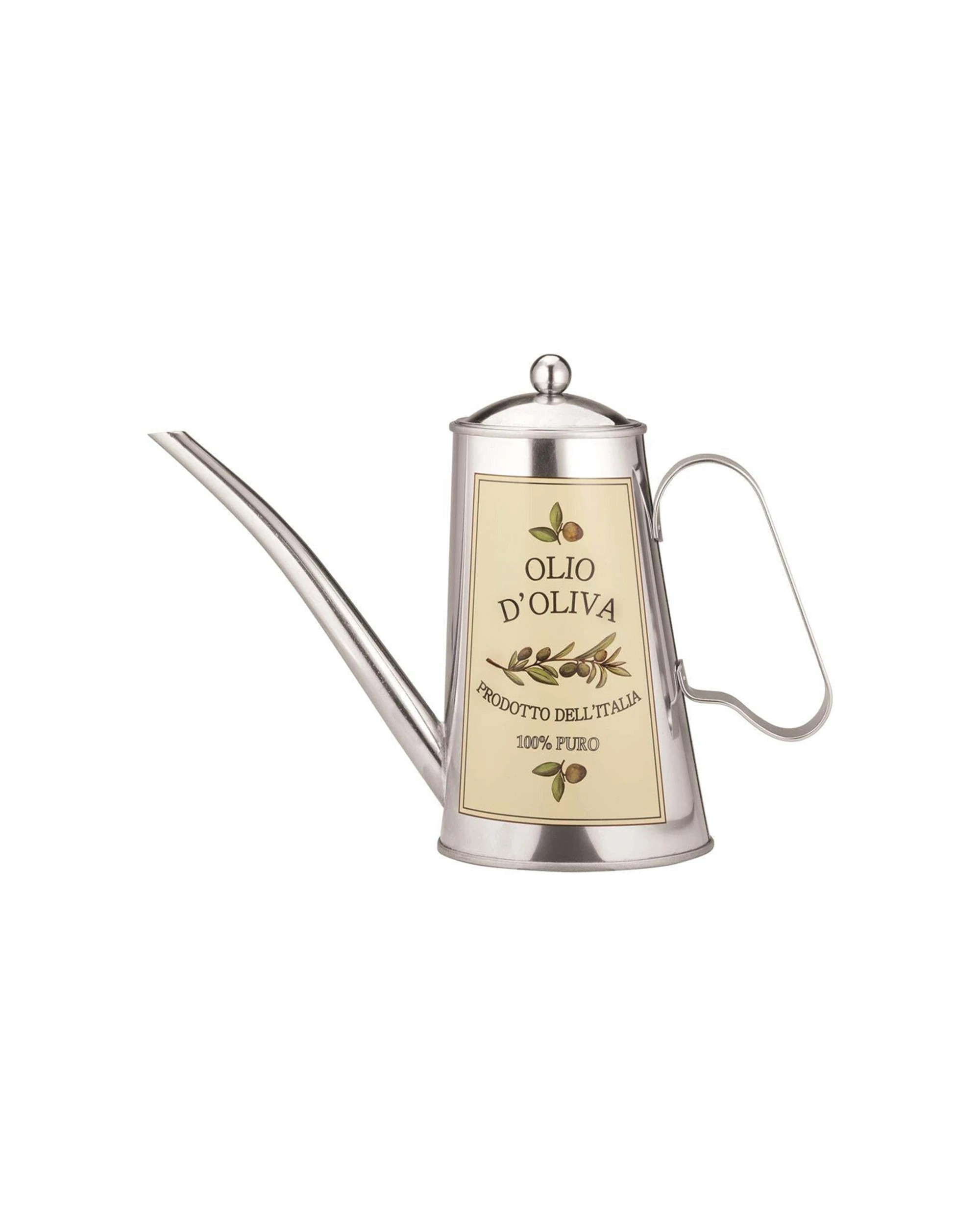 1 Avanti Veneto Decorative Oil Can 500ml Stainless Steel Kitchen Dispenser - Silver, 1 of 1