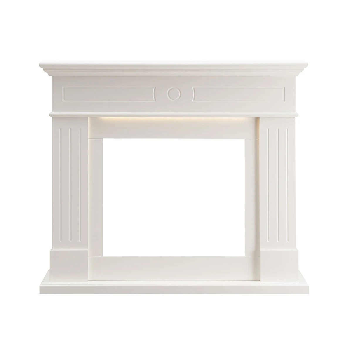 6 Moda Living Aura Electric Fireplace Heater White Mantel Suite - White, 6 of 8