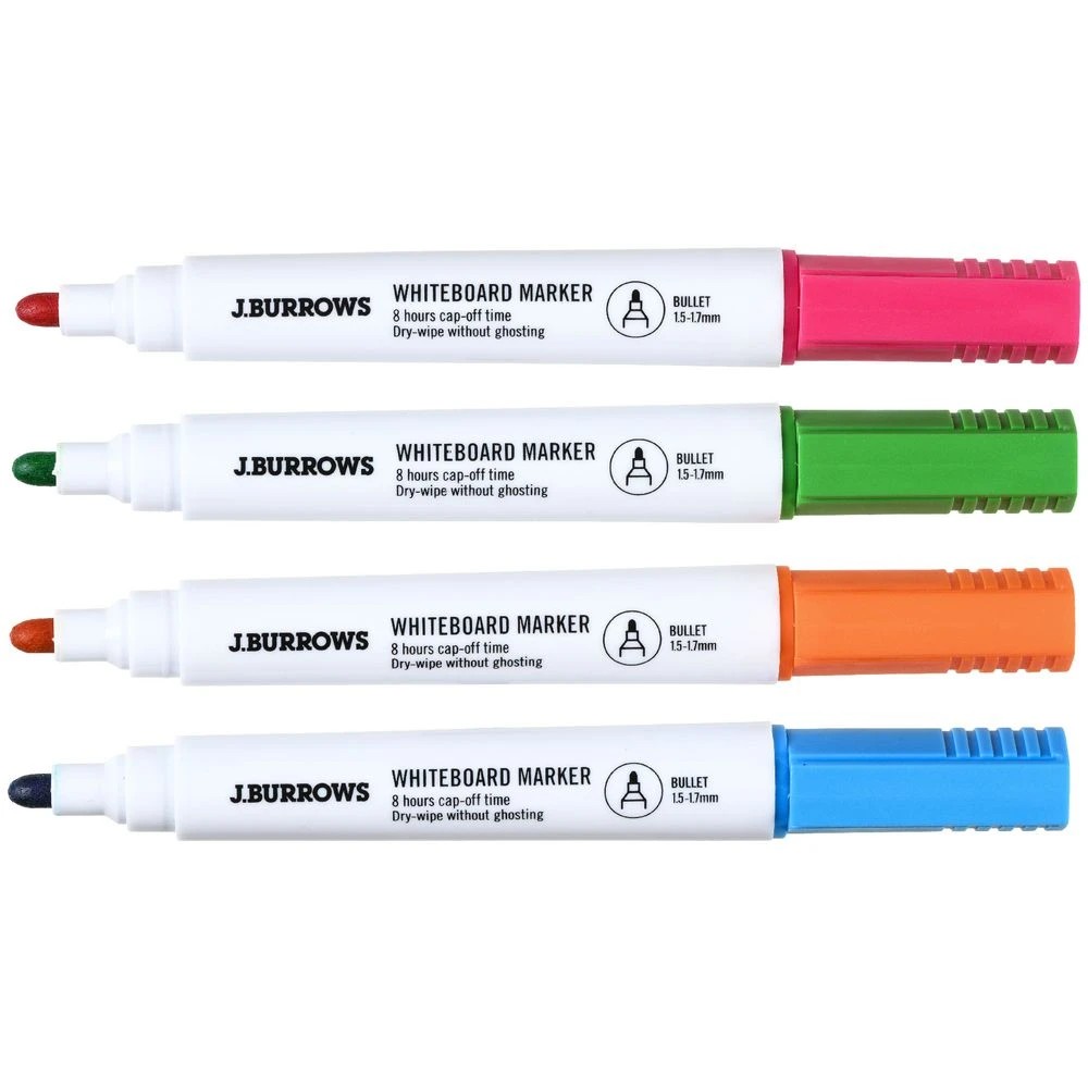 3 J.Burrows Whiteboard Markers Bullet Brights 4 Pack, 3 of 3