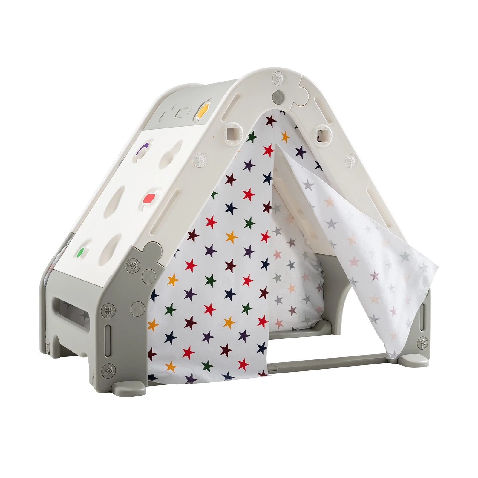 1 Costway All-in-1 Climber Playhouse Play Tent Whiteboard, 1 of 1