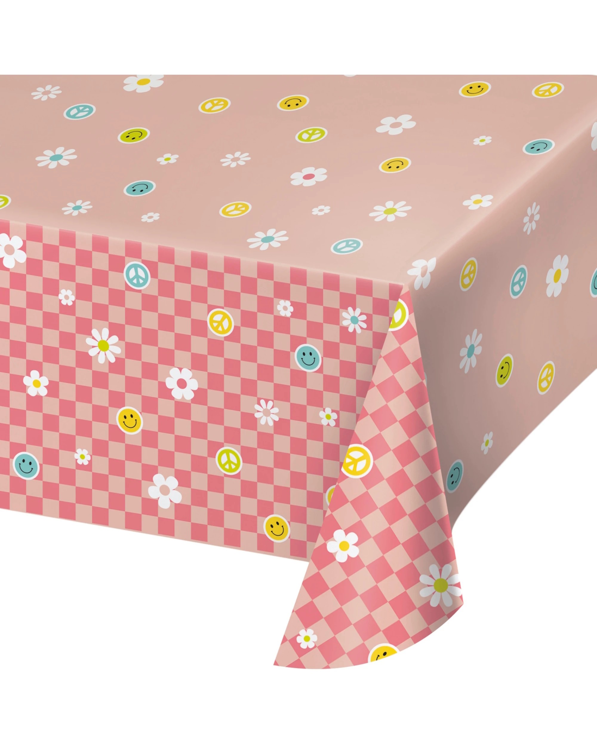 1 Party Creations Flower Power Fun Paper Tablecloth - Multi, 1 of 1