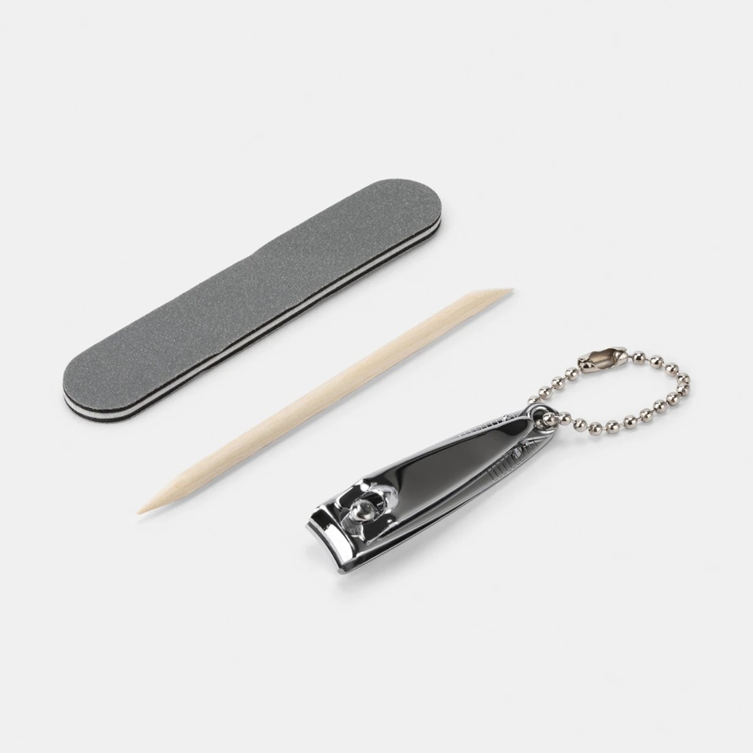 3 3-Piece Nail Clipper with Mini Nail Shaper and Cuticle Stick, 3 of 5