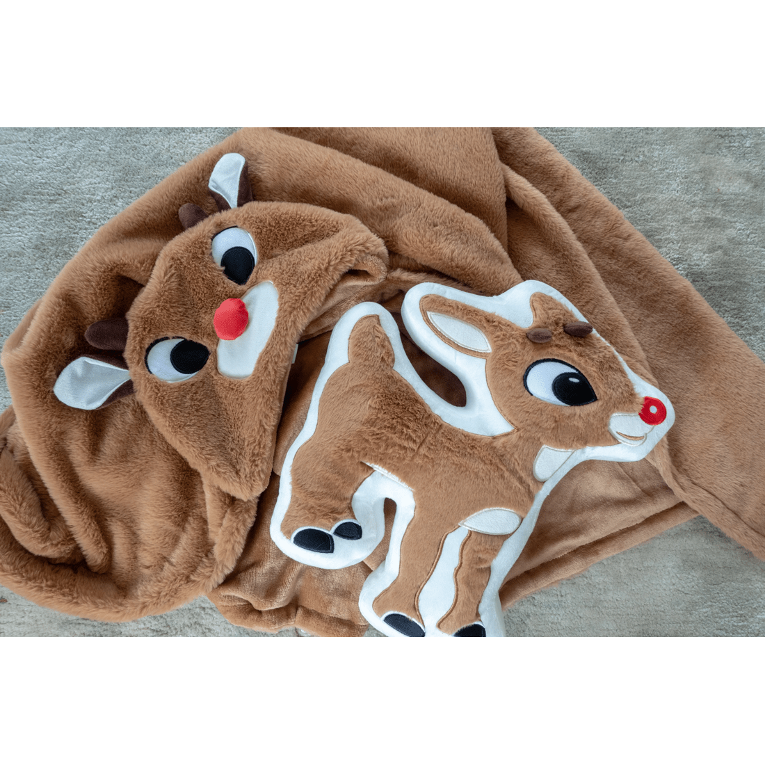 3 Target Rudolph Christmas Hooded Blanket Throw
 - Queen Bed
 - Brown, 3 of 6