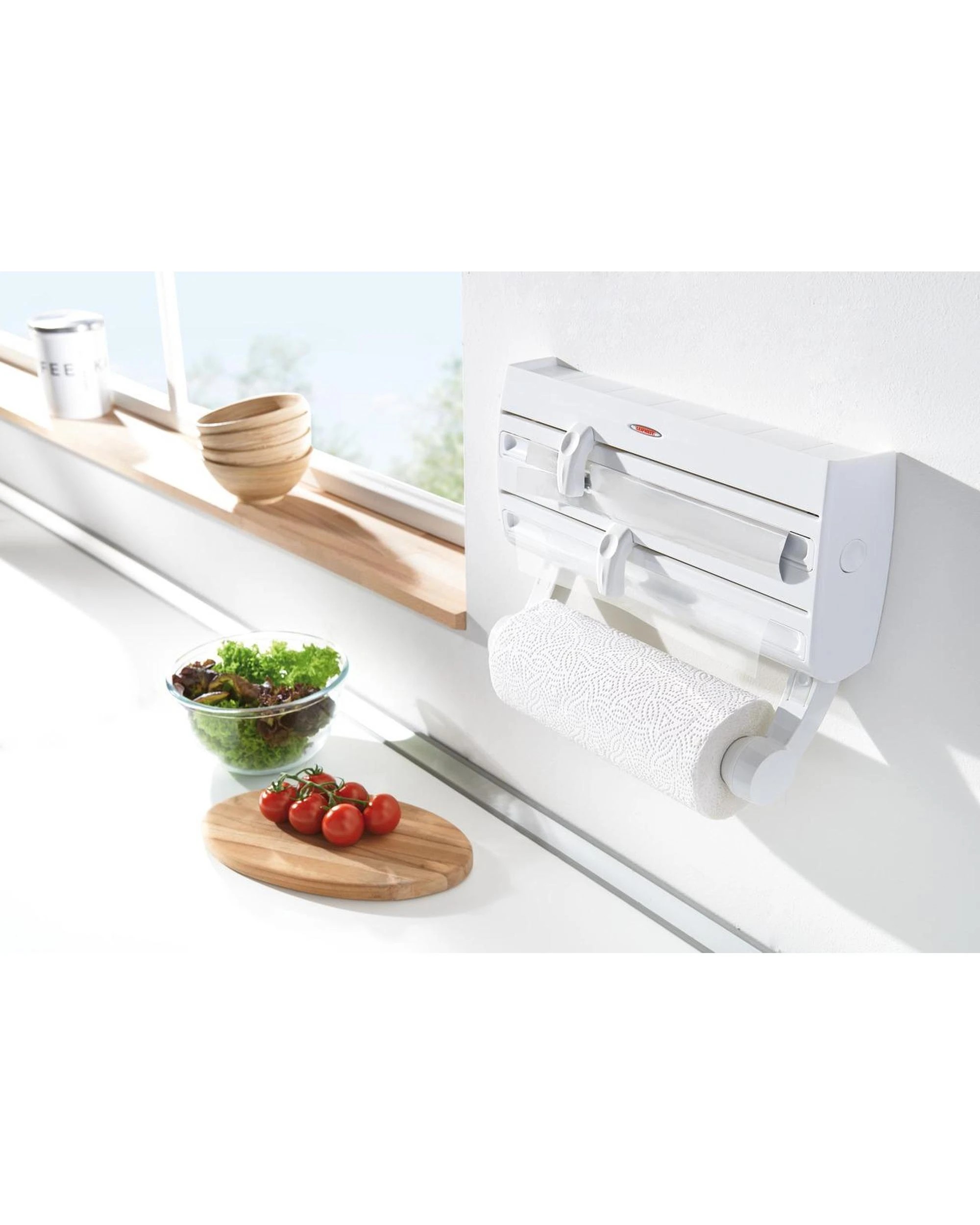 3 Leifheit Parat F2 Wall Mounted Roll Holder Dispenser  White L25771, 3 of 3