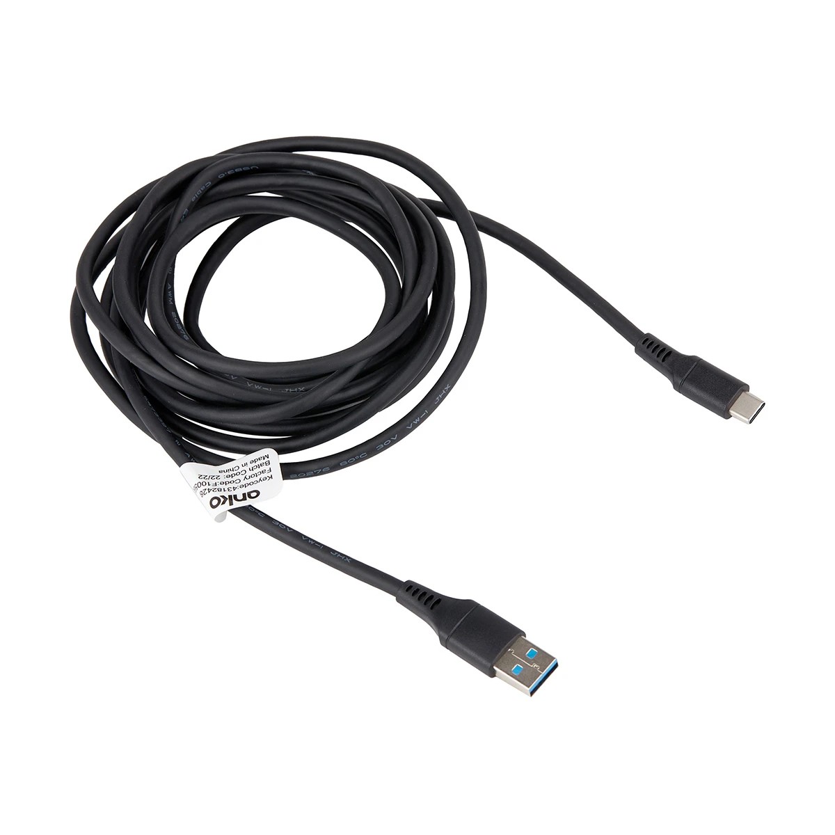 3 USB-A to USB-C Cable - 3m, Black, 3 of 4
