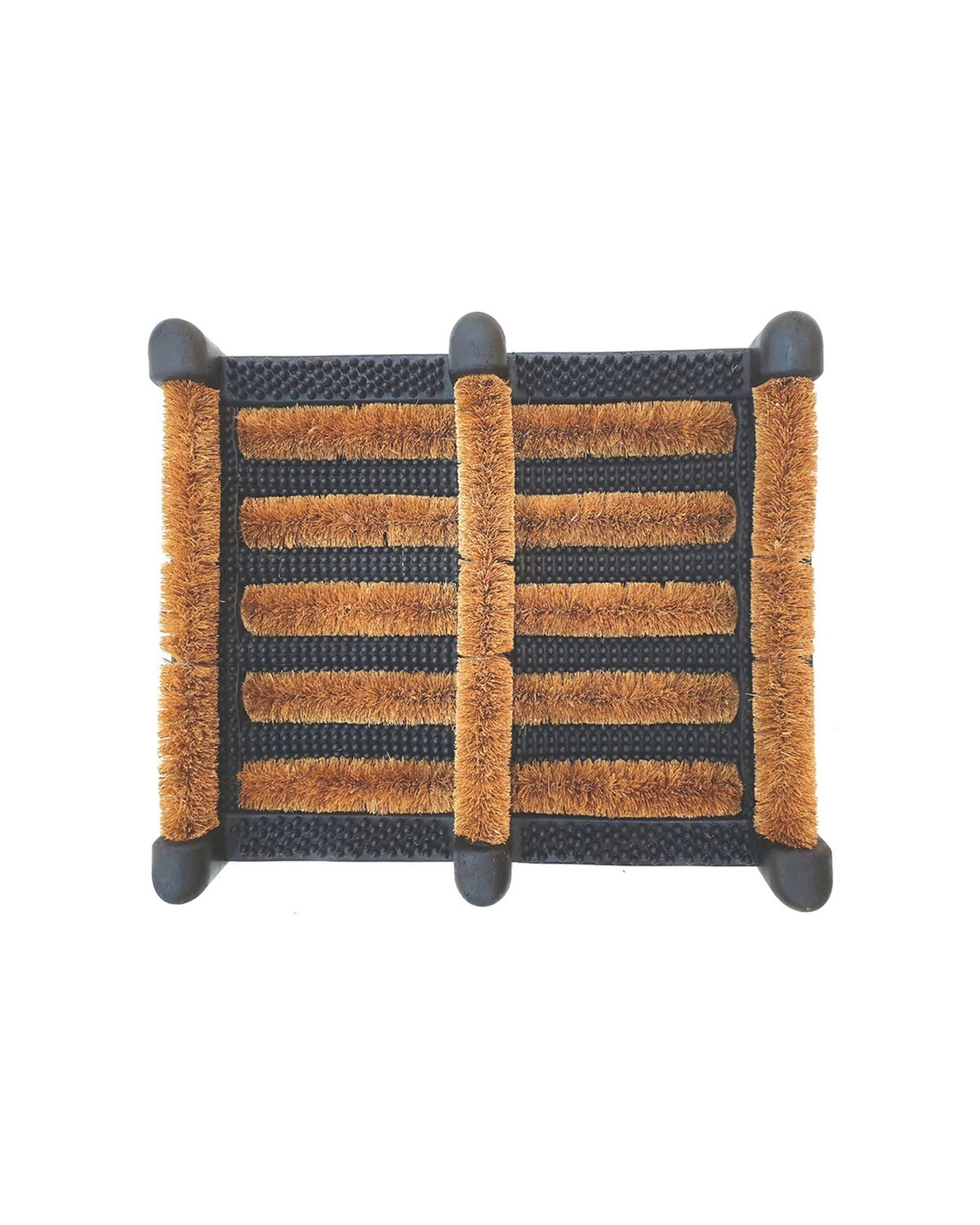 1 Solemate Rubber Coir Boot Scraper 30x34cm Functional Outdoor Front Doormat
 - Natural, 1 of 3