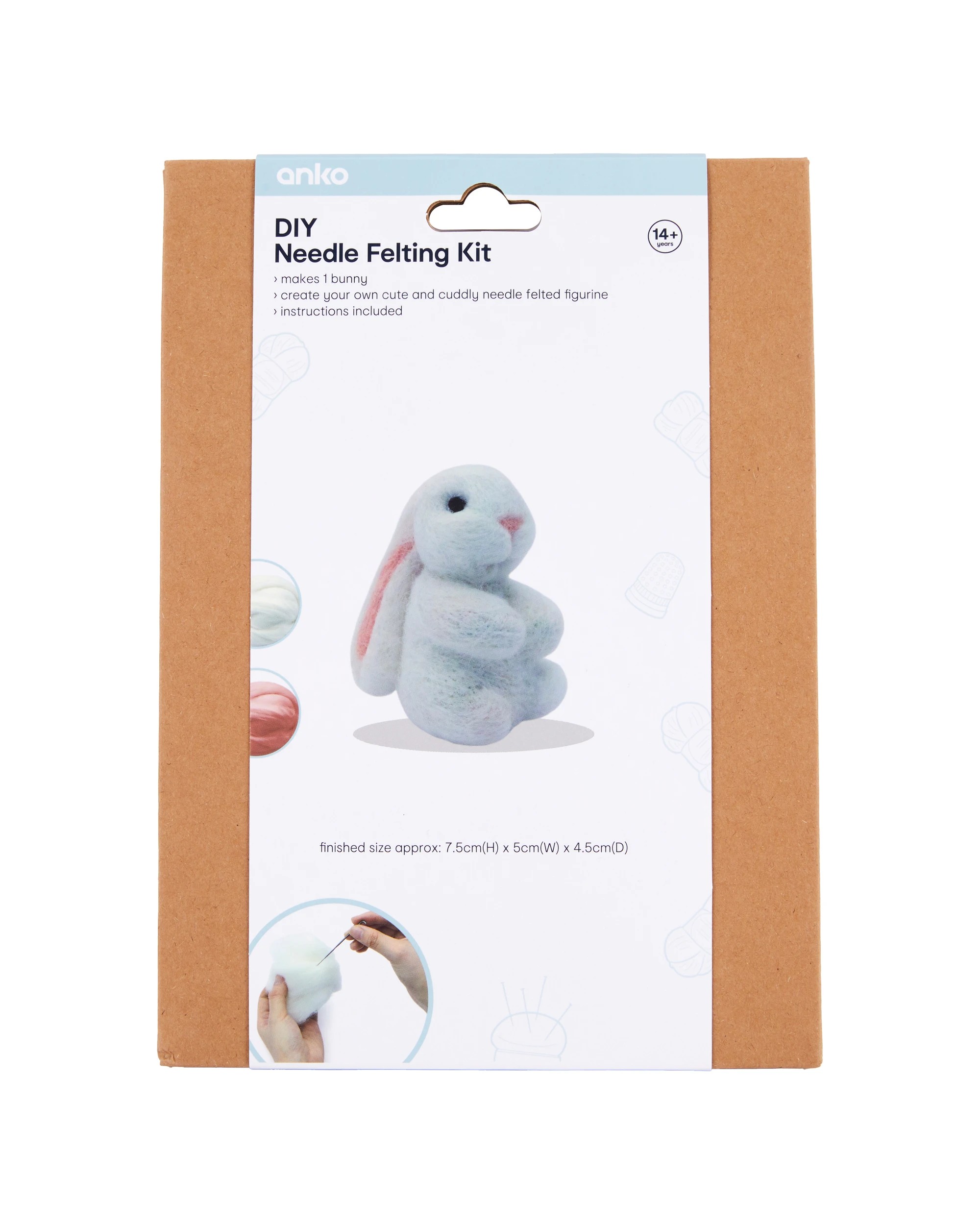 1 DIY Needle Felting Kit - Bunny, 1 of 3