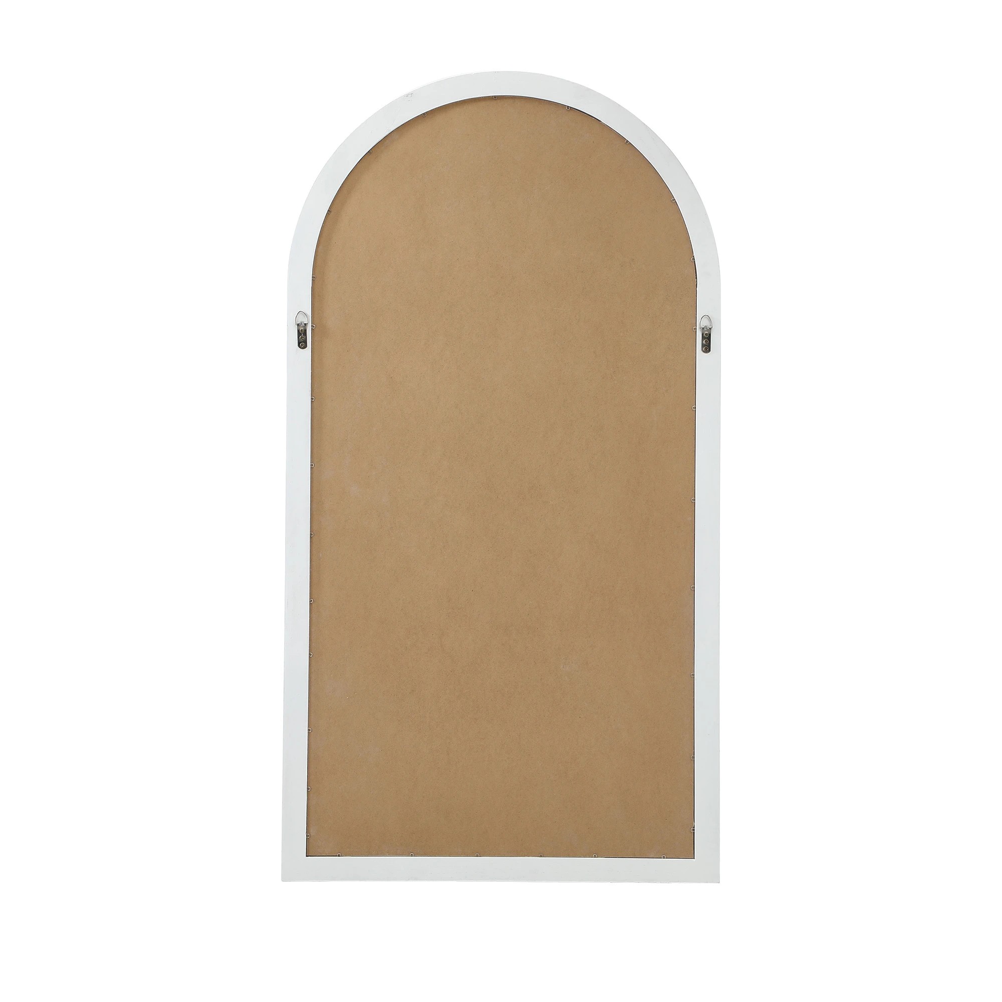 6 Oikiture Wooden Window Mirror Arched Wall Mirrors Decor 130x70cm
 - White, 6 of 9