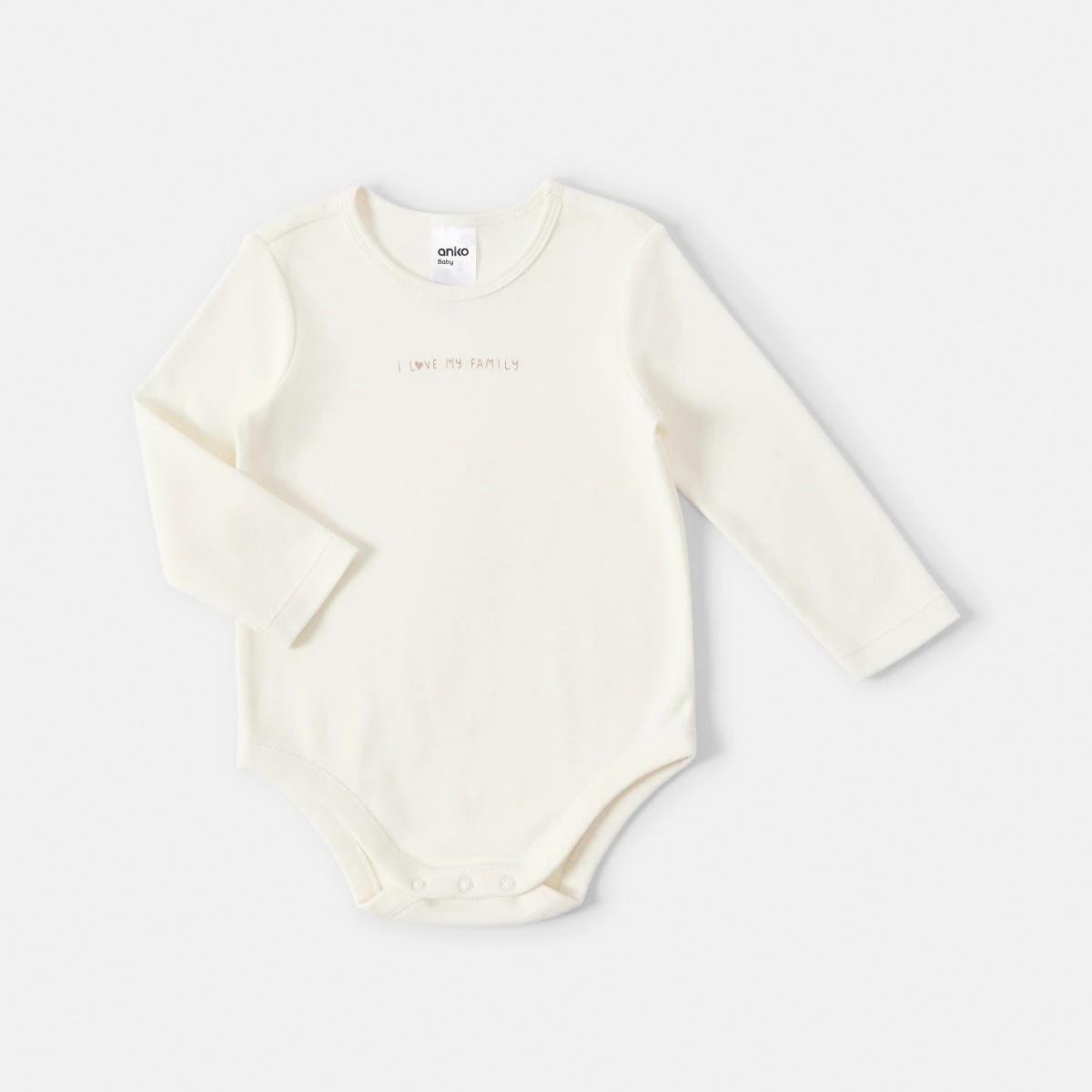 1 Long Sleeve Print Bodysuit Fam Love, 1 of 3