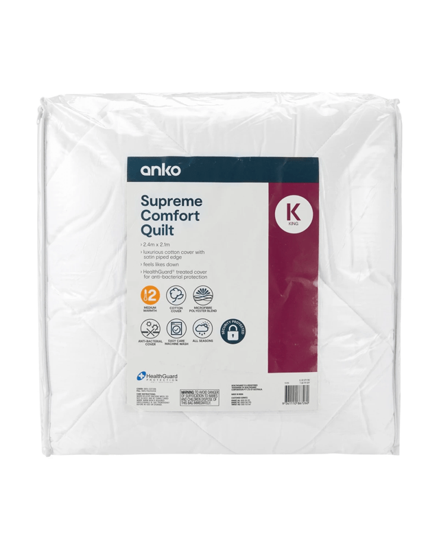 Medium Warmth Supreme Comfort Quilt - King