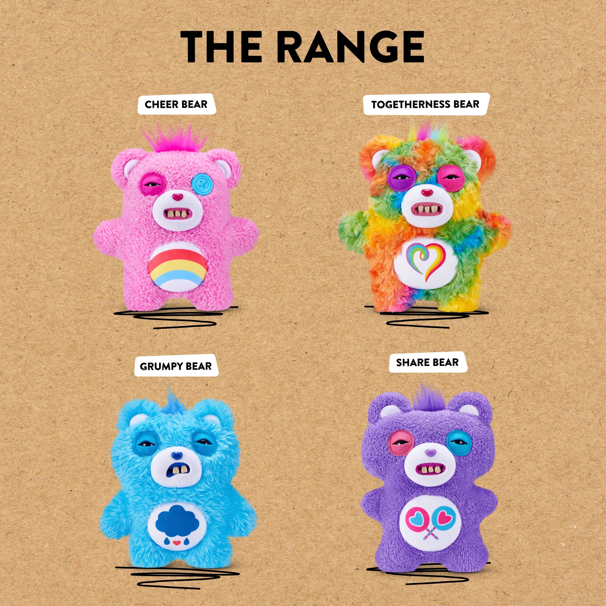 5 23cm Zuru Fuggler Care Bears Plush Toy - Assorted, 5 of 6