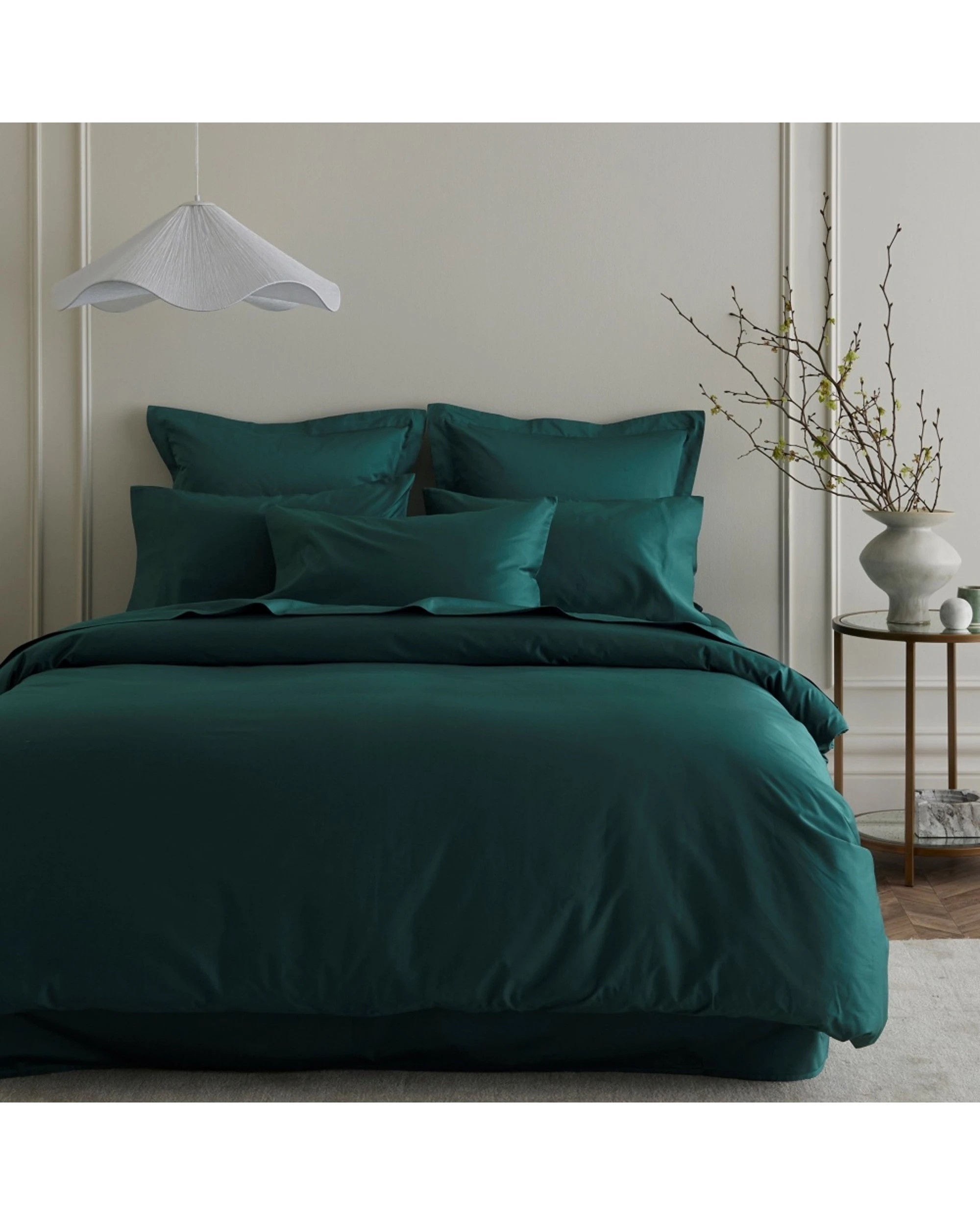 1 Bedding Co Quilt Cover Set 1200TC Egyptian Cotton Emerald - Super King Bed - Green, 1 of 6