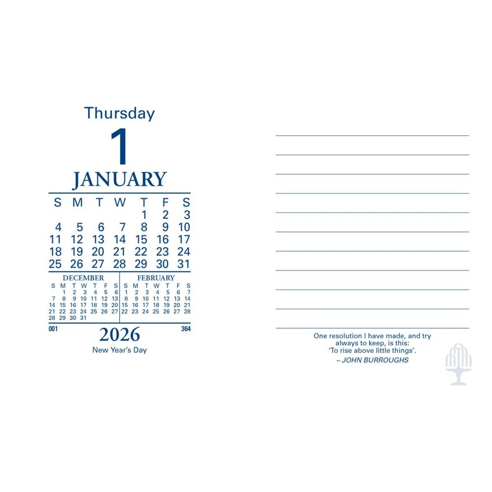 2 Collins 2026 Day to Page Desk Calendar Refill Top Punch, 2 of 2