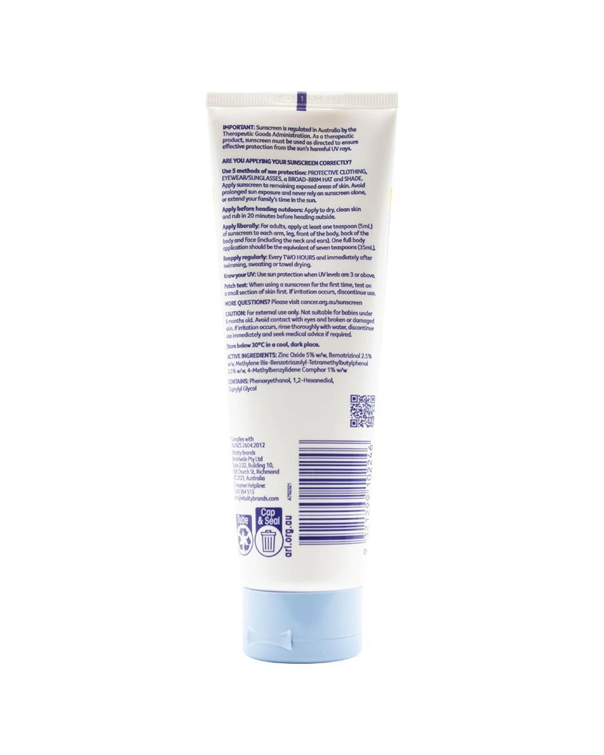 3 Cancer Council 2PK Sensitive Sunscreen SPF 50+ Body Lotion 110ml - Multi, 3 of 3