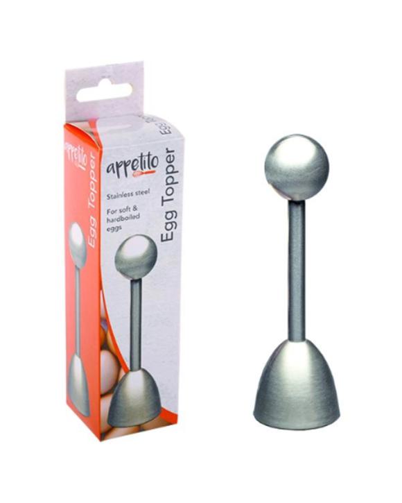 Appetito Stainless Steel Egg Topper For Soft And Hard Boiled Eggs Kitchen Tool - Silver