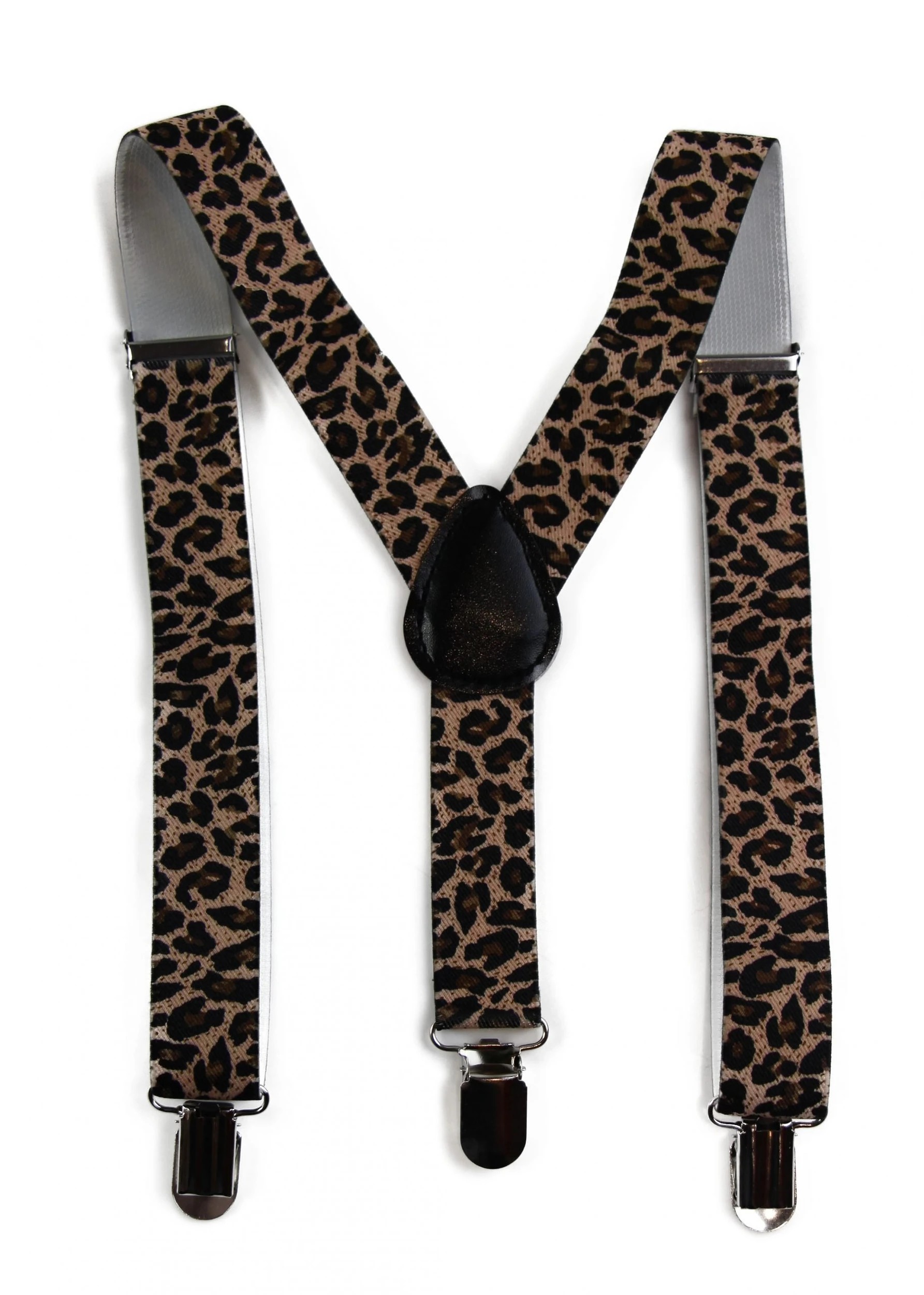 2 Zasel Boys Adjustable Natural Leopard Patterned Suspenders - Multi - Multi, 2 of 4