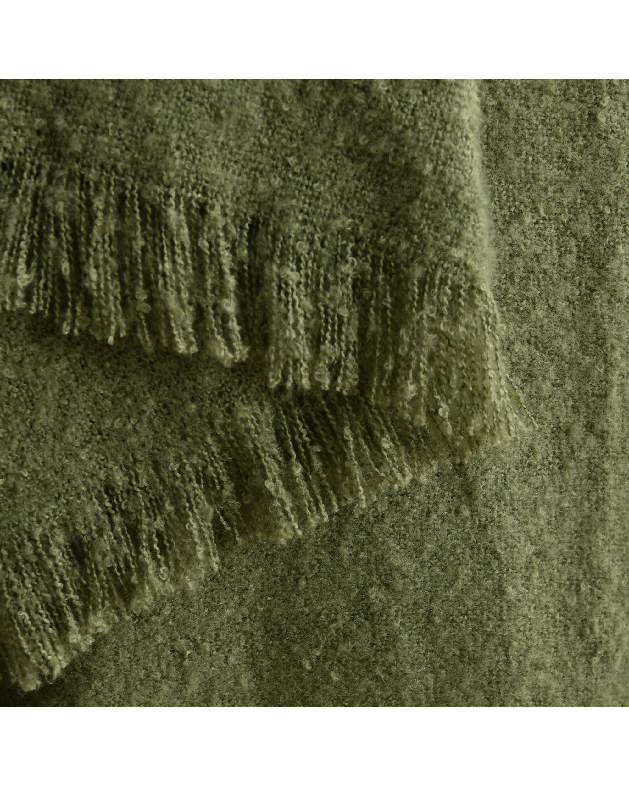 2 Cadence & Co. Amelie Super Soft Boucle Throw 130x170cm - Leaf Green, 2 of 4