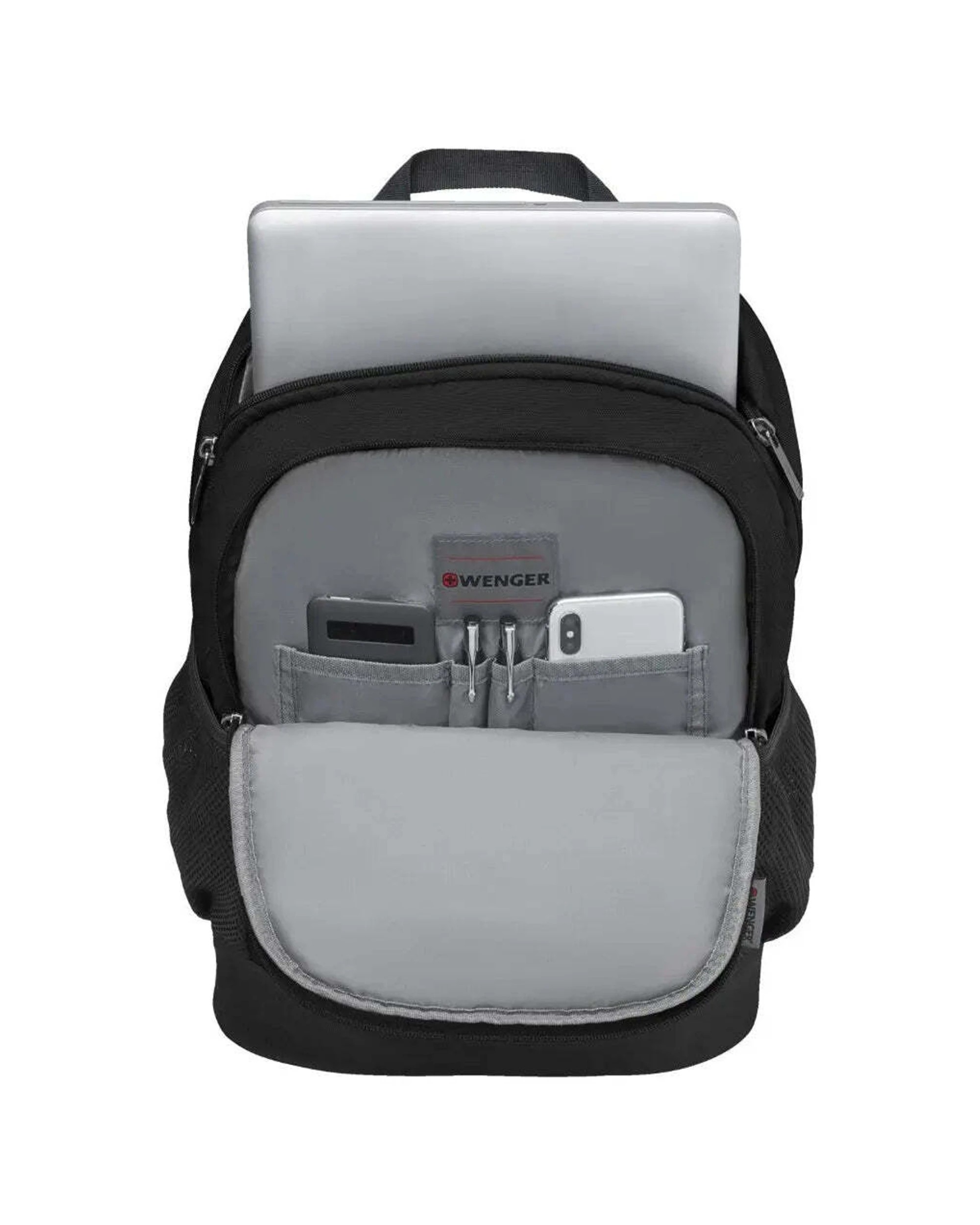 2 Wenger Quadma 16in Laptop Backpack Padded Laptop Compartment Essentials - Black, 2 of 5