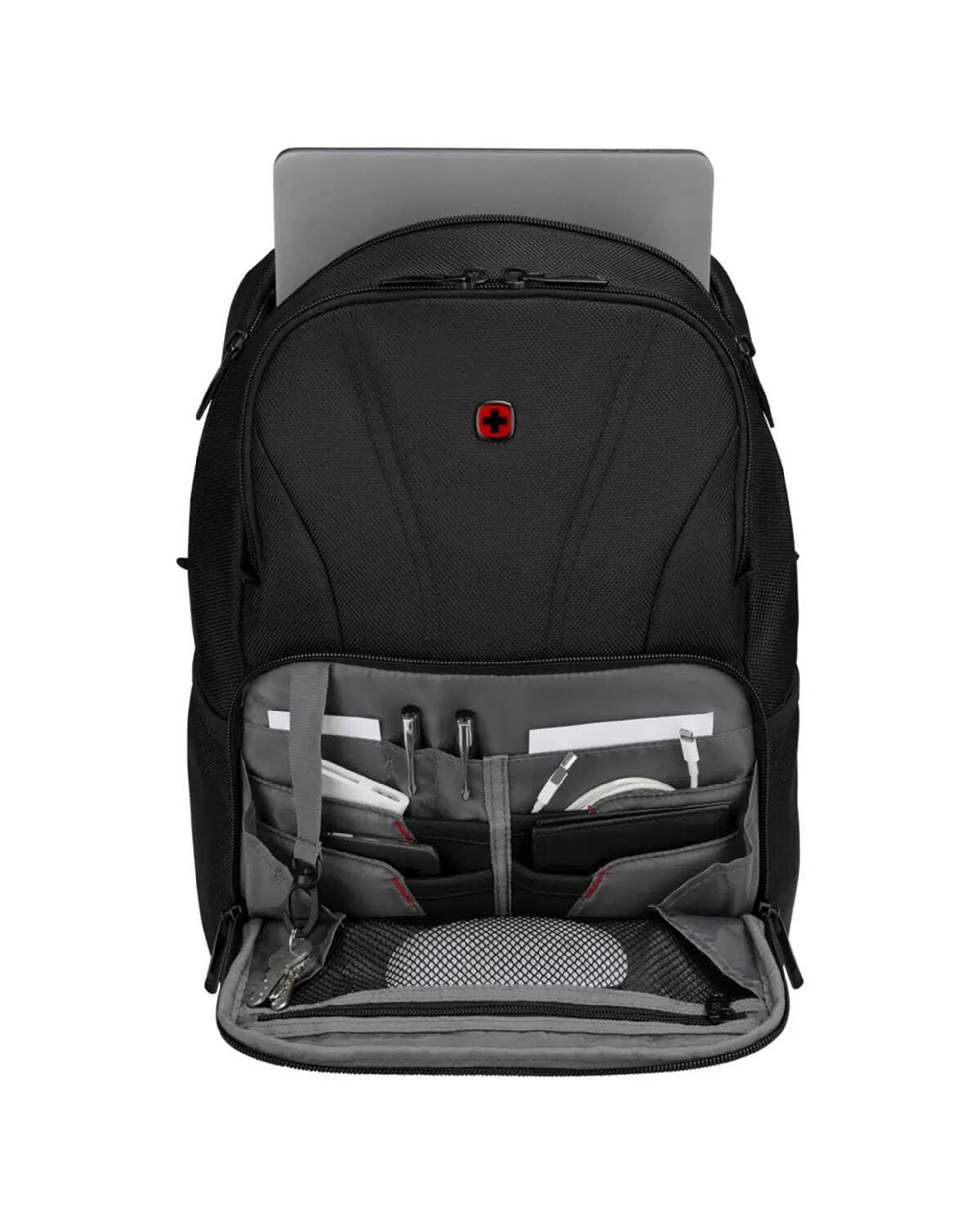 2 Wenger BC Mark Slimline 12-14in Laptop Backpack Smart Organiser Comfort - Black, 2 of 7