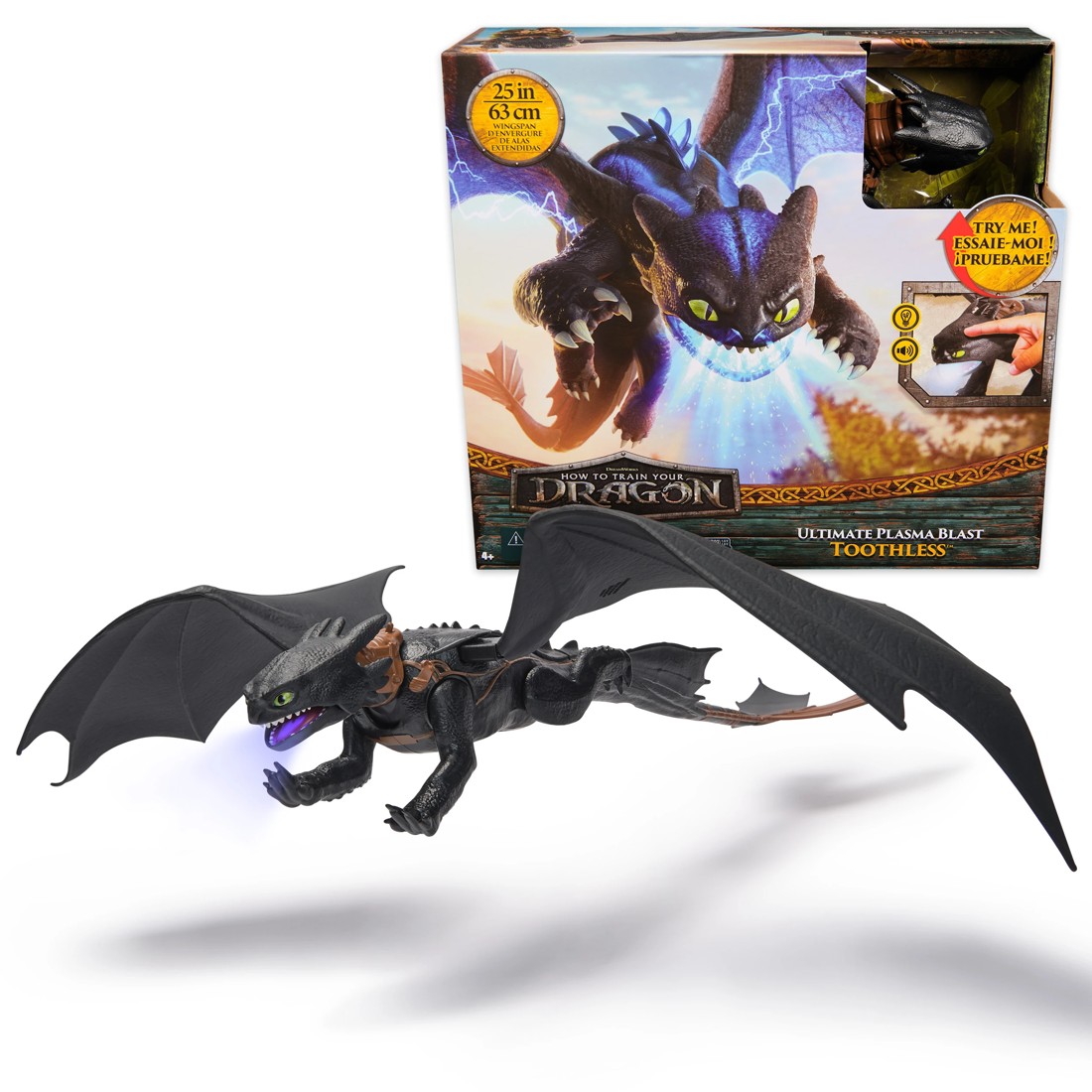 1 How To Train Your Dragon Ultimate Plasma Blast Toothless Action Figure, 1 of 9