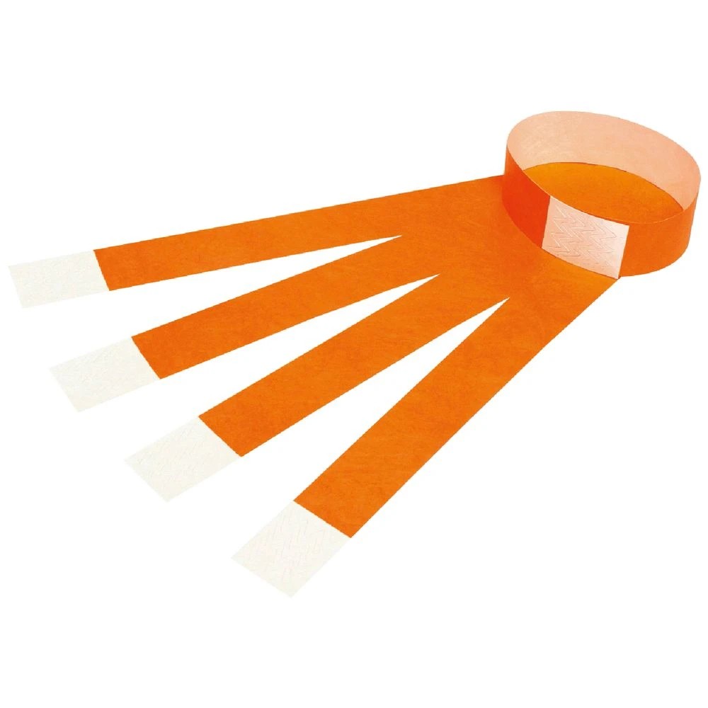 1 Rexel Fluoro Wrist Bands Orange 100 Pack, 1 of 1