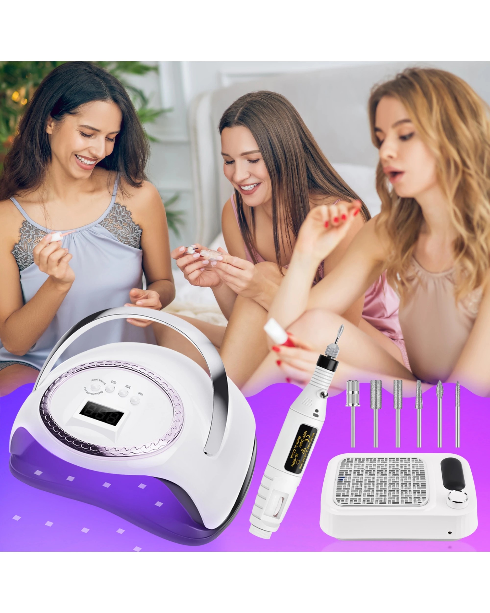 7 Advwin Professional 3-in-1 Nail Set: UV/LED Nail Lamp - White, 7 of 8
