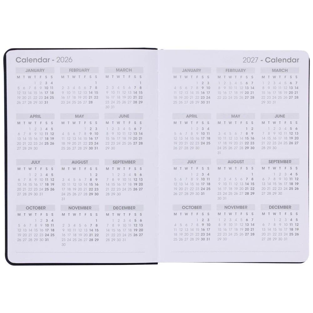 4 Otto A5 Day to Page Diary FY26/27 with Pen Navy, 4 of 7