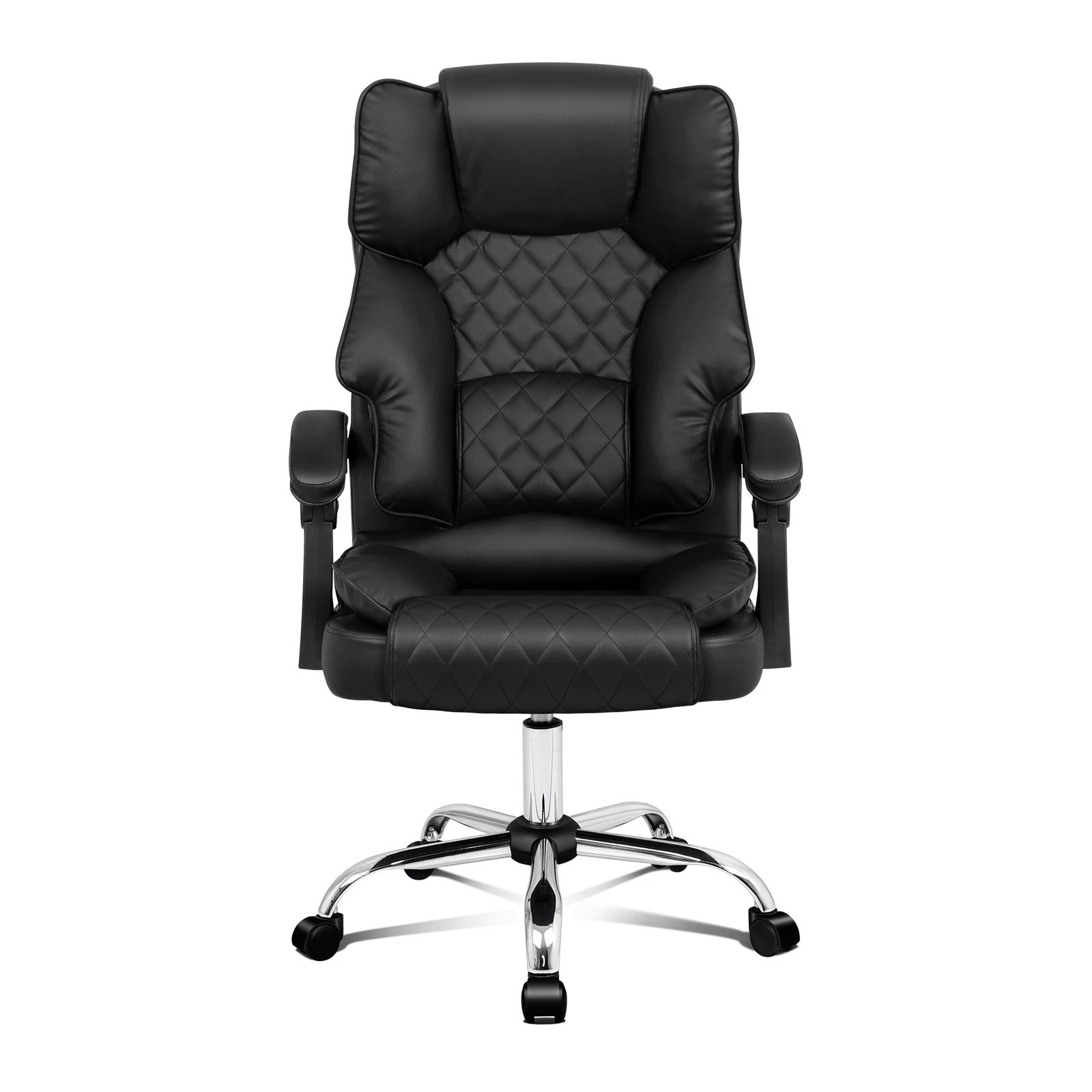 4 Alfordson Office Chair Gaming Executive Computer Racer PU Leather Seat Recliner - Black, 4 of 10