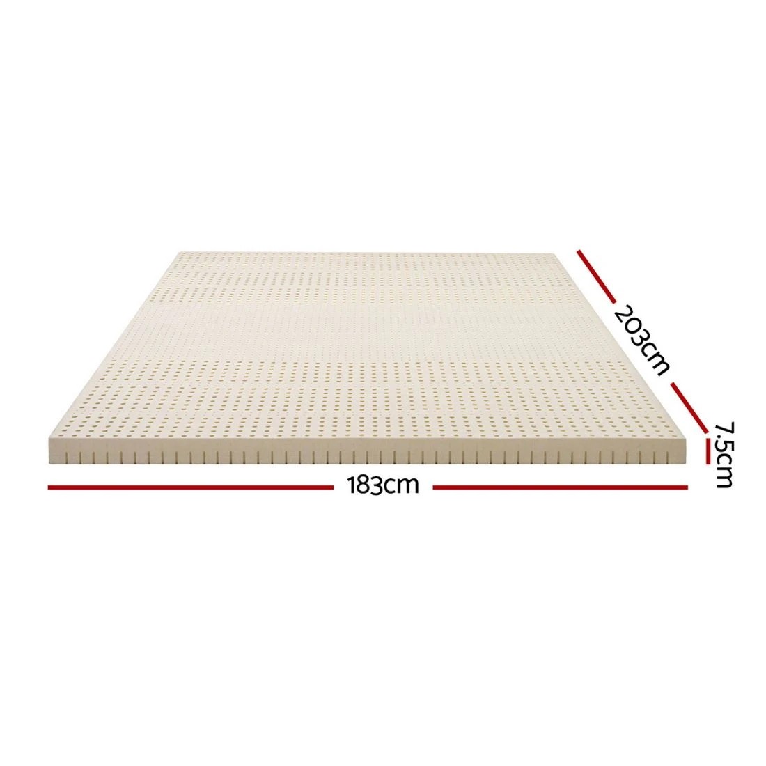 3 Giselle Bedding Latex Mattress Topper 7.5cm King - King Bed - Natural, 3 of 8