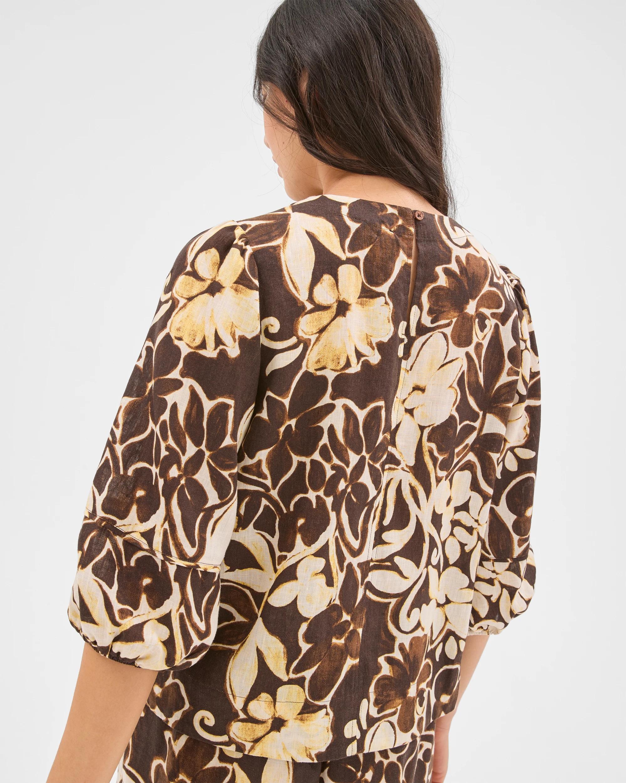 6 Target Woman European Linen Popover Blouse PRINT, 6 of 6