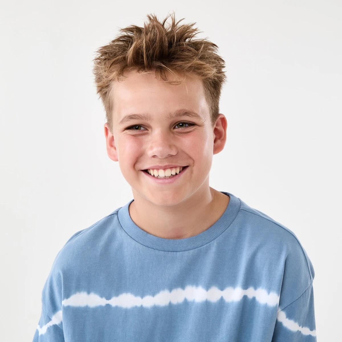 3 Short Sleeve Oversized Graphic T-shirt Steel Blue, 3 of 8