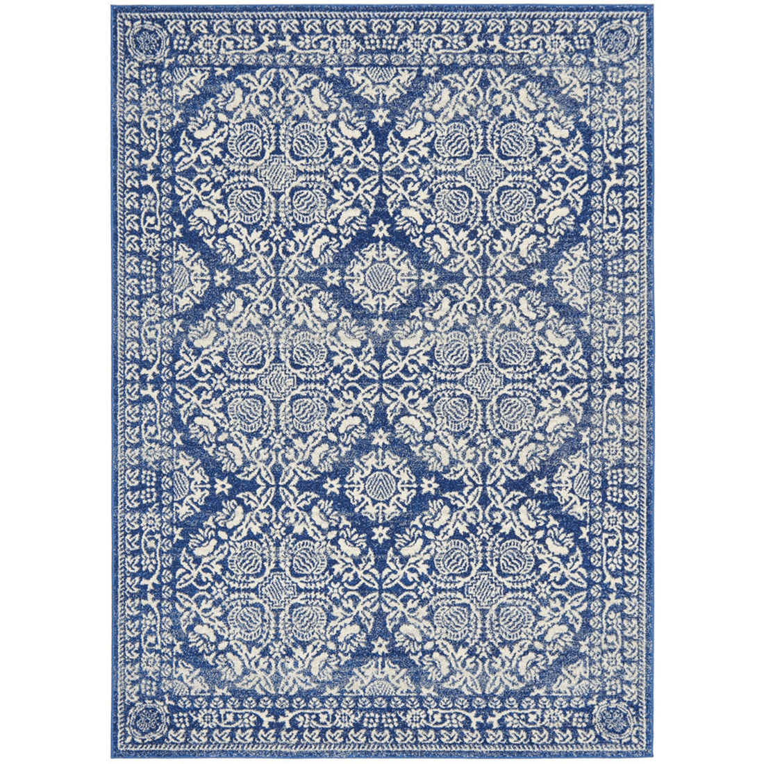 2 Rug Culture Mirage Gwyneth Transitional Navy Rug, 400x300 cm, 10mm Polypropylene, Power-Loomed - Blue, 2 of 9