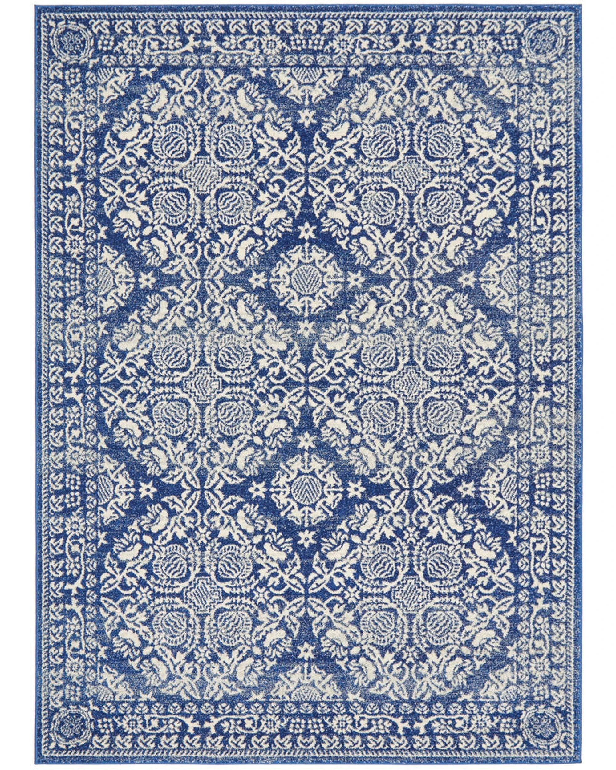 2 Rug Culture Mirage Gwyneth Transitional Navy Rug, 400x300 cm, 10mm Polypropylene, Power-Loomed - Blue, 2 of 9