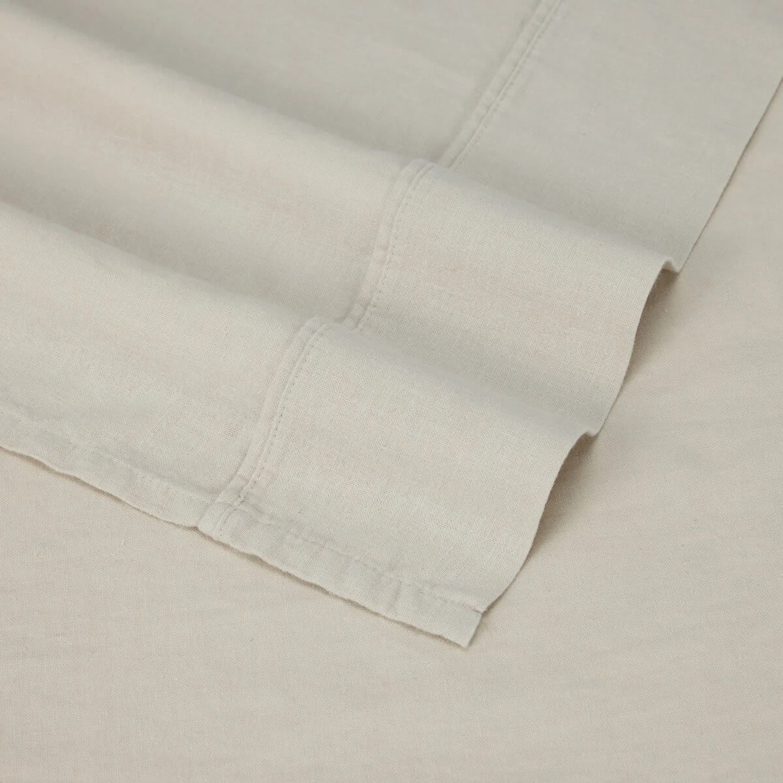 4 Cotton Linen Sheet Set - King Bed, Natural, 4 of 7