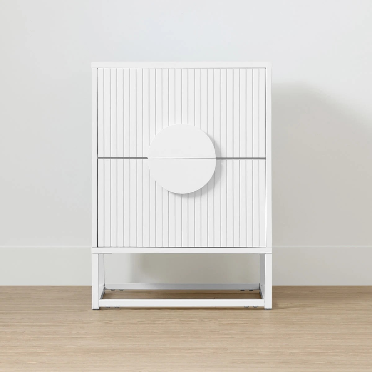 3 Stevie 2 Drawer Bedside Table - White, 3 of 10