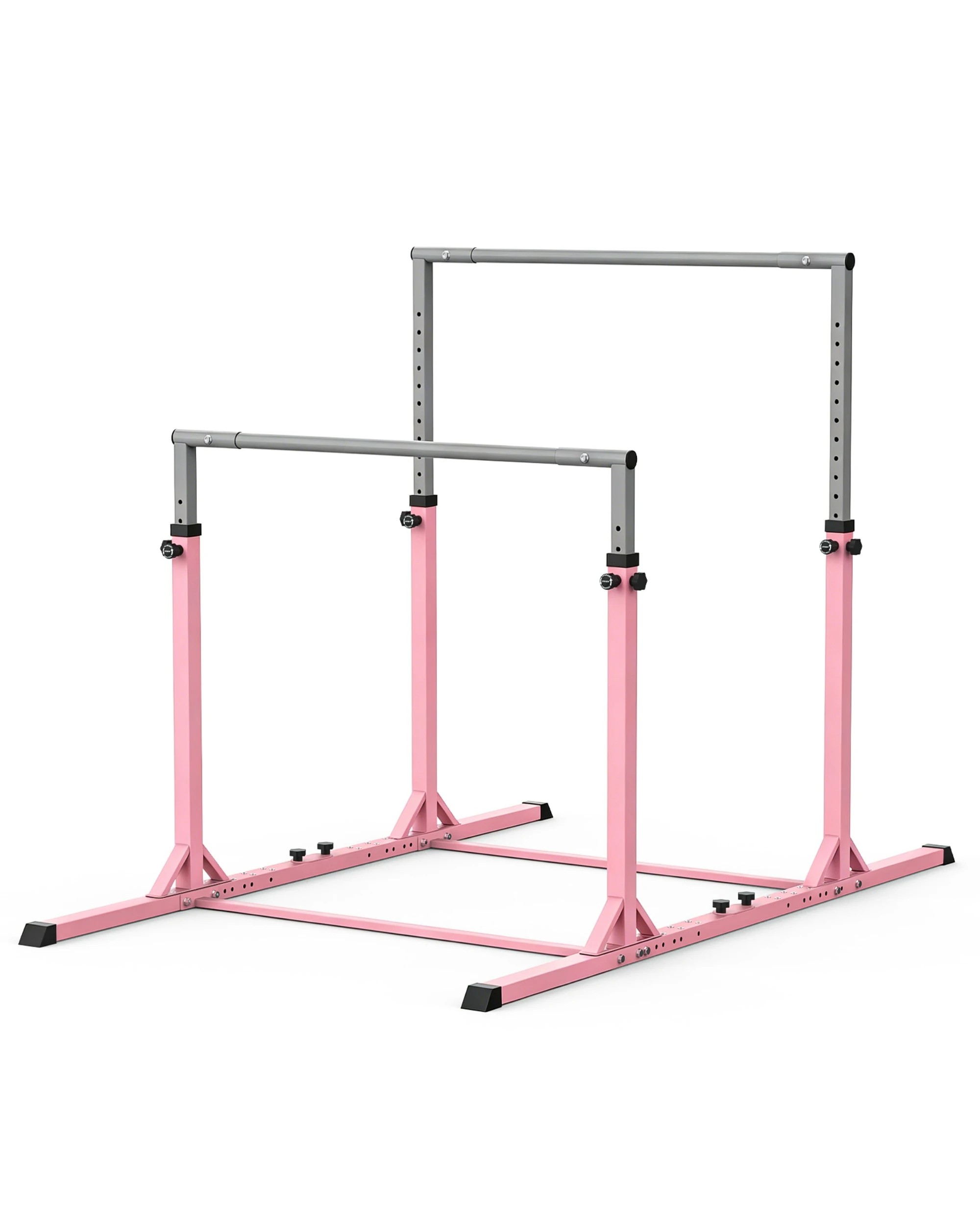 1 Advwin Kids Gymnastics Bar, Adjustable Uneven Bars & Kip Bar for Home Training, Double Horizontal Bars - Pink, 1 of 7