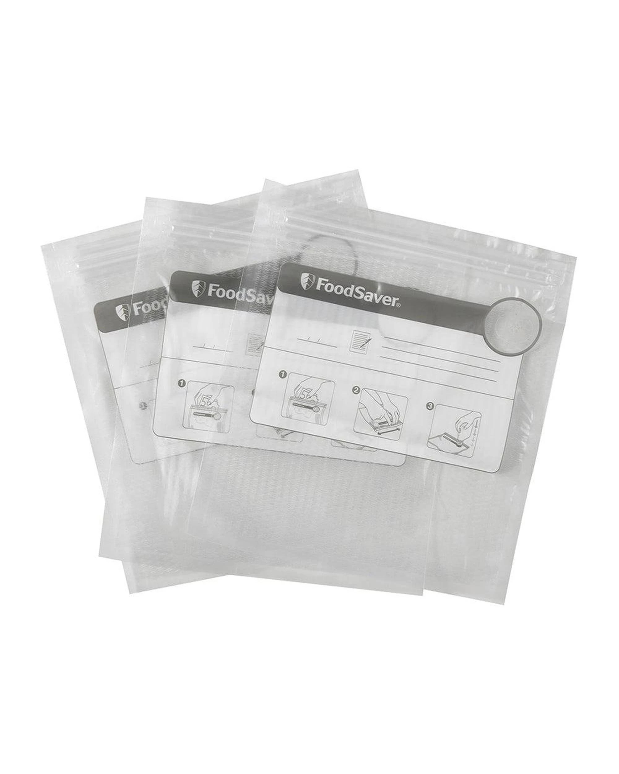 1 Sunbeam VS0500 Foodsaver 35-Pack Reusable Vacuum Zipper Bags - Clear, 1 of 5