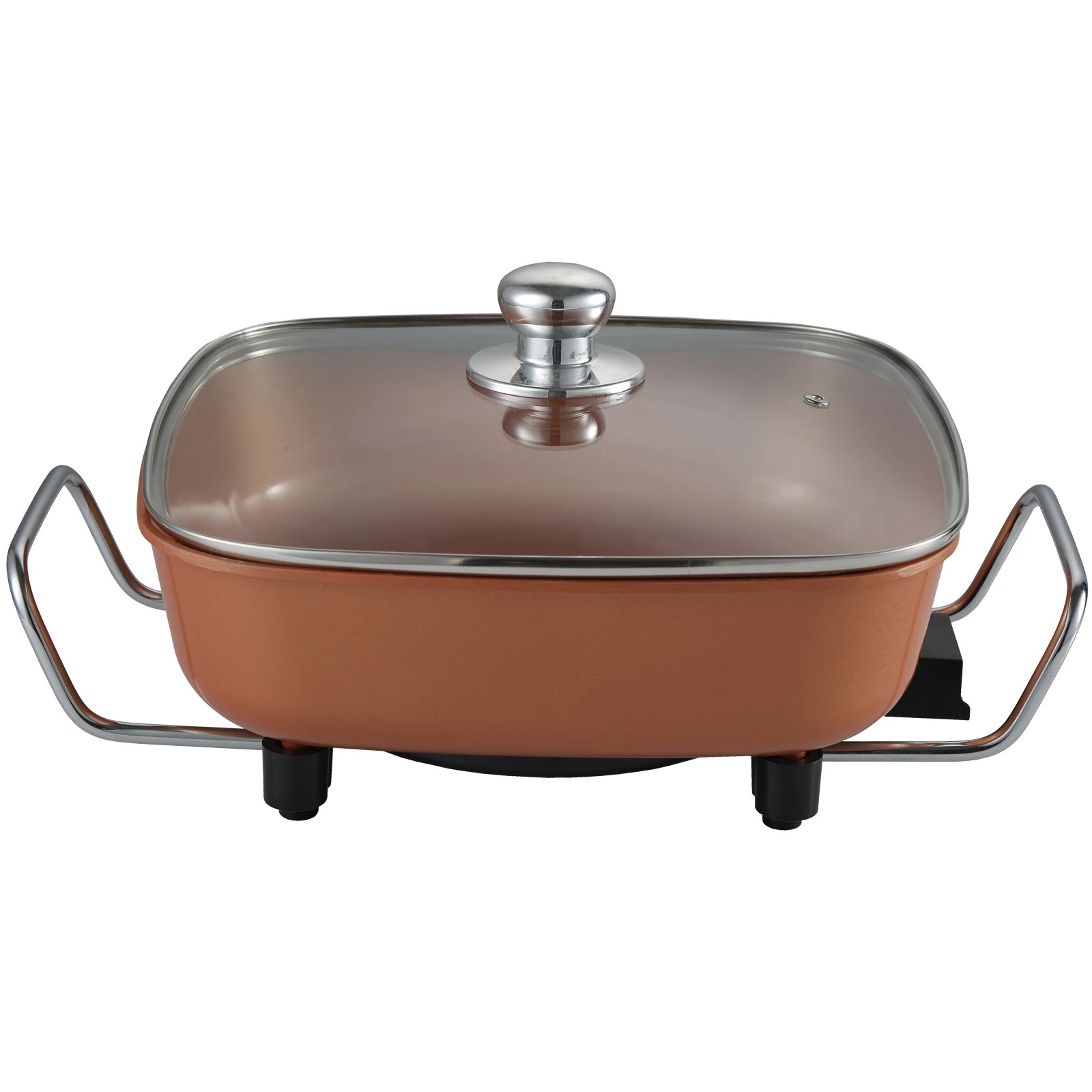 2 Todo 1500w Electric Frying Pan Skillet Golden Ceramic Coating Multi Function Cooker, 2 of 4