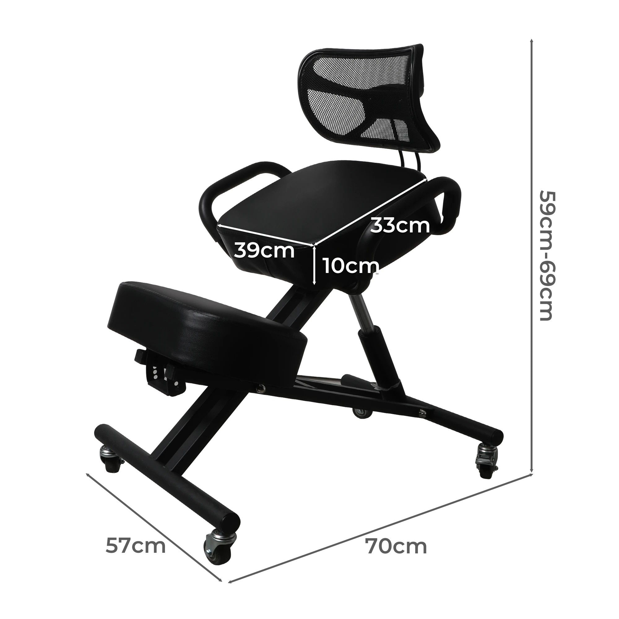 3 Levede Kneeling Chair - Black, 3 of 6