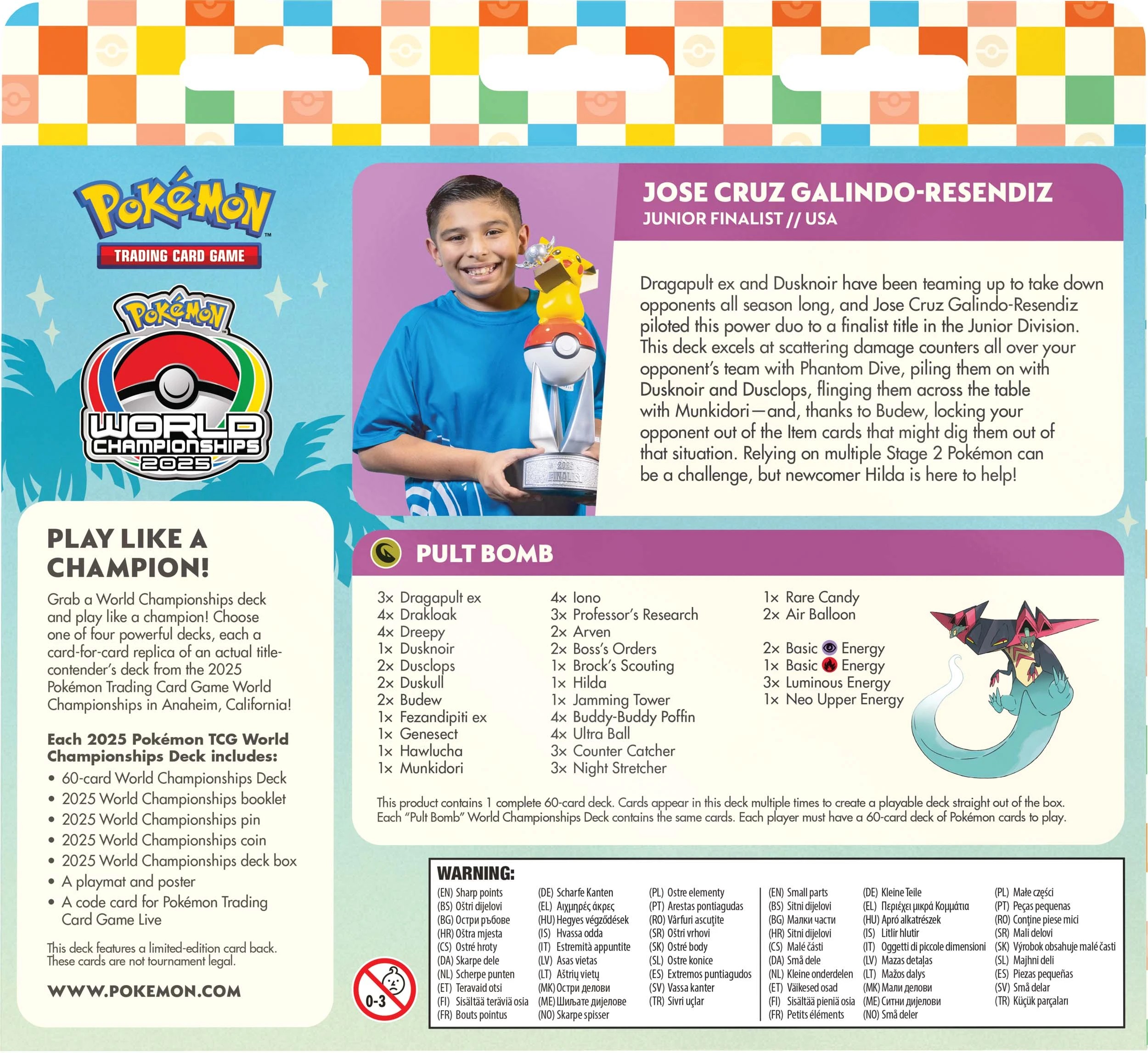 9 Pokemon Trading Card Game: 2025 World Championships Deck - Assorted, 9 of 10