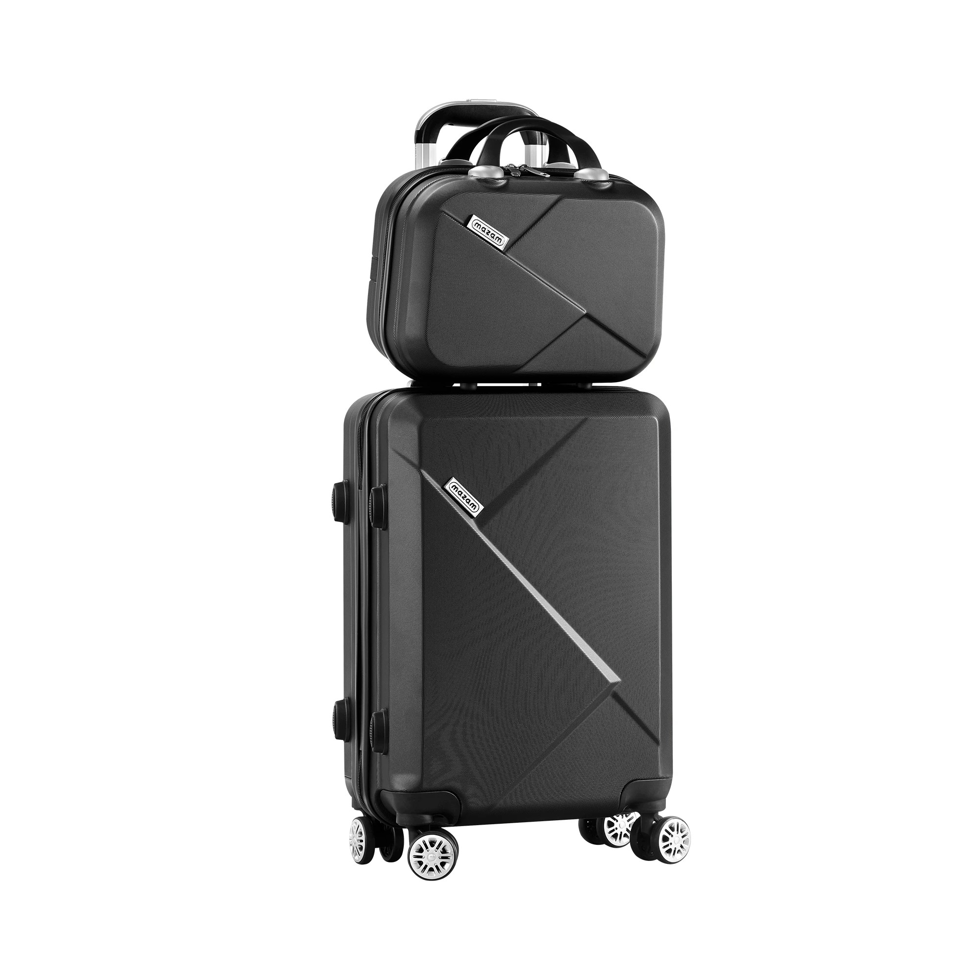 6 Mazam 2PCS Luggage Suitcase Trolley Set - Black, 6 of 8