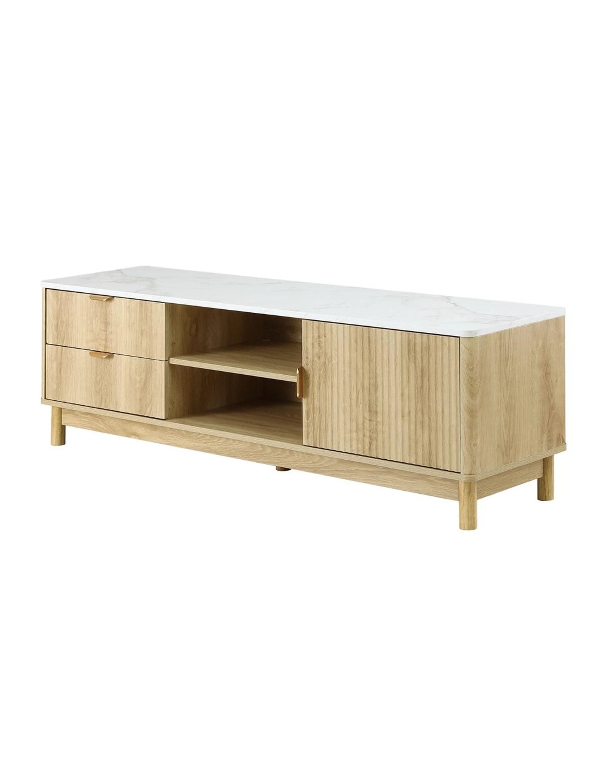 2 Artiss Tv Unit Entertainment Unit Storage Drawer Shelf 150cm
 - Brown, 2 of 3