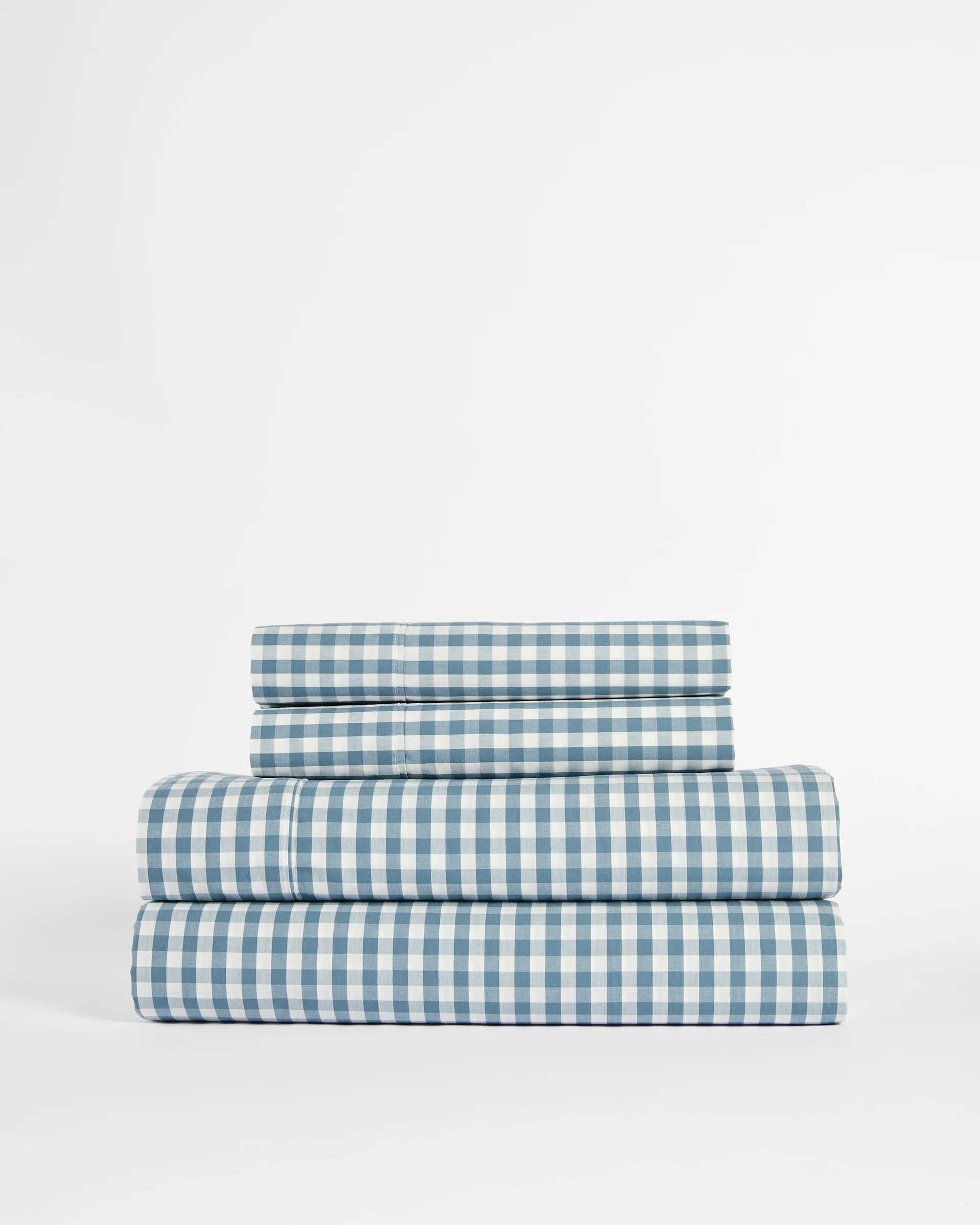 3 Target Gingham Australian Cotton Mix & Match Flat Sheet - Queen Bed - Blue, 3 of 4