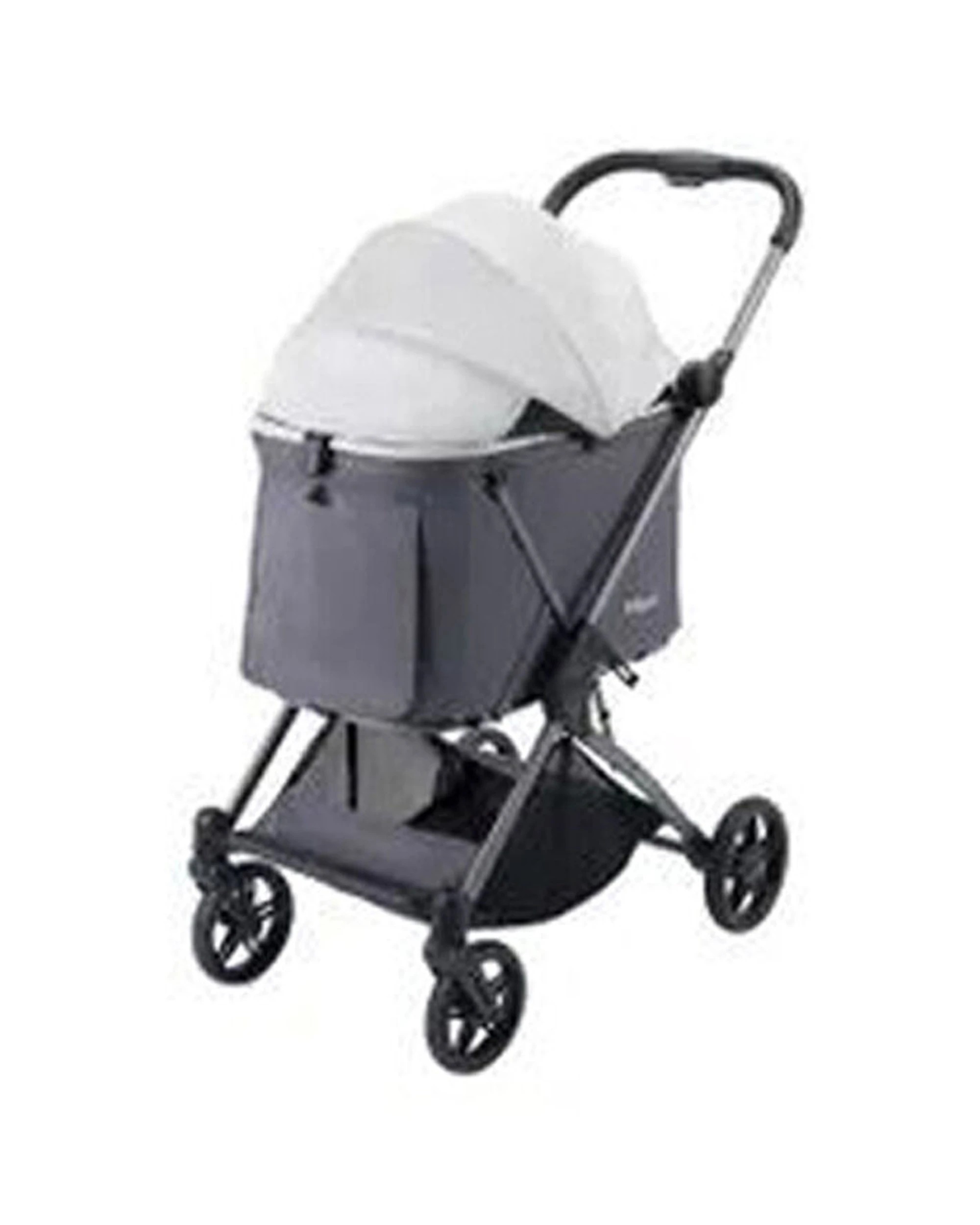 1 Ibiyaya Maxi Deep Carriage Pet Stroller Sunshade Foldable Lightweight Rear Brake - Grey, 1 of 4